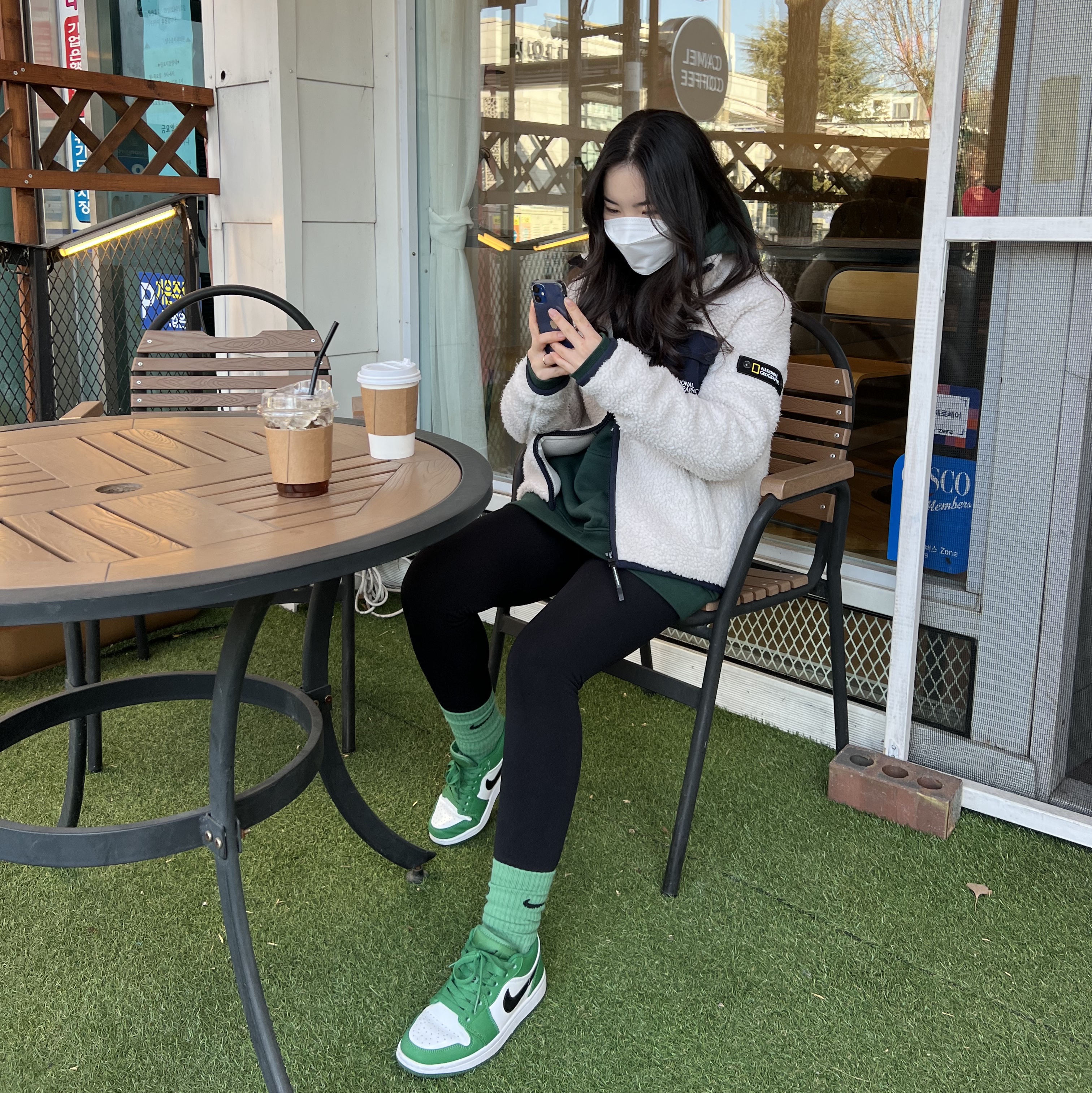 (GS) Jordan 1 Low Pine Green 착용 스타일 - 2