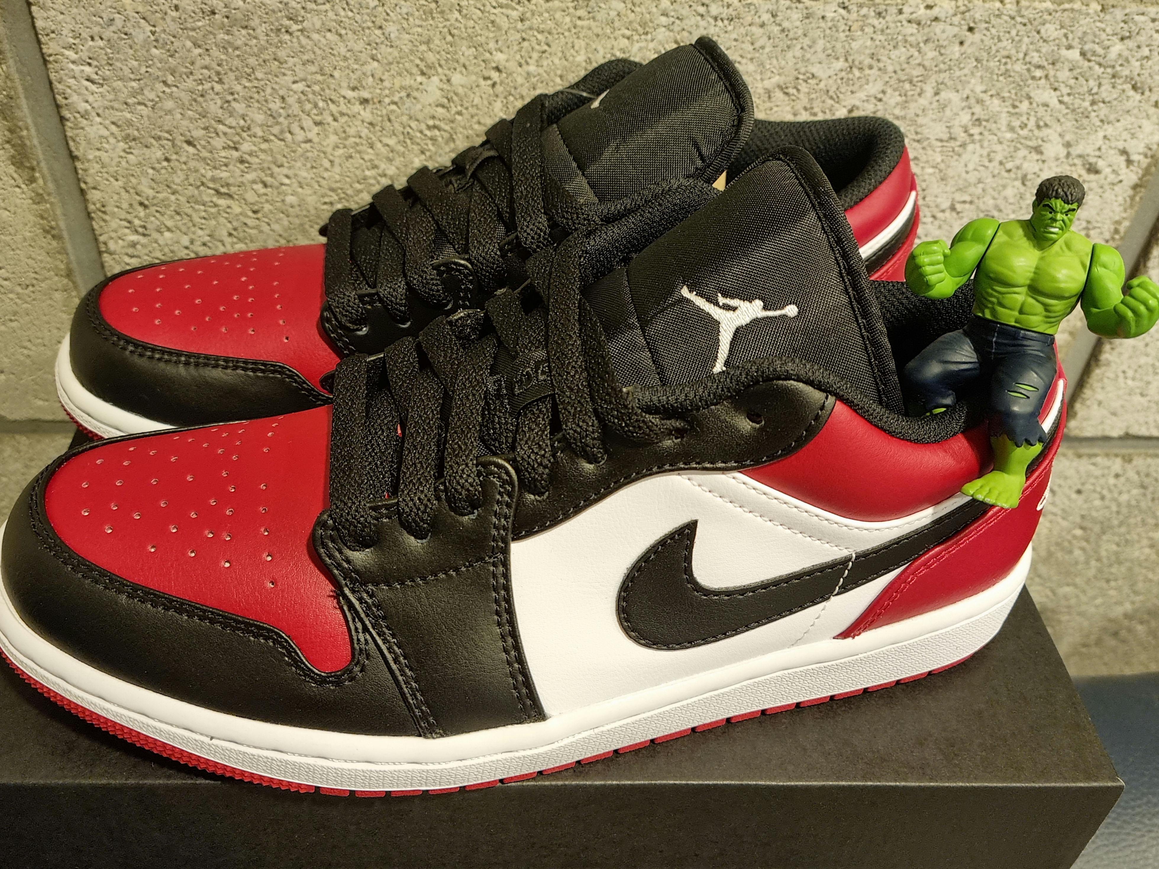 Jordan 1 Low Bred Toe 착용 스타일 - 1
