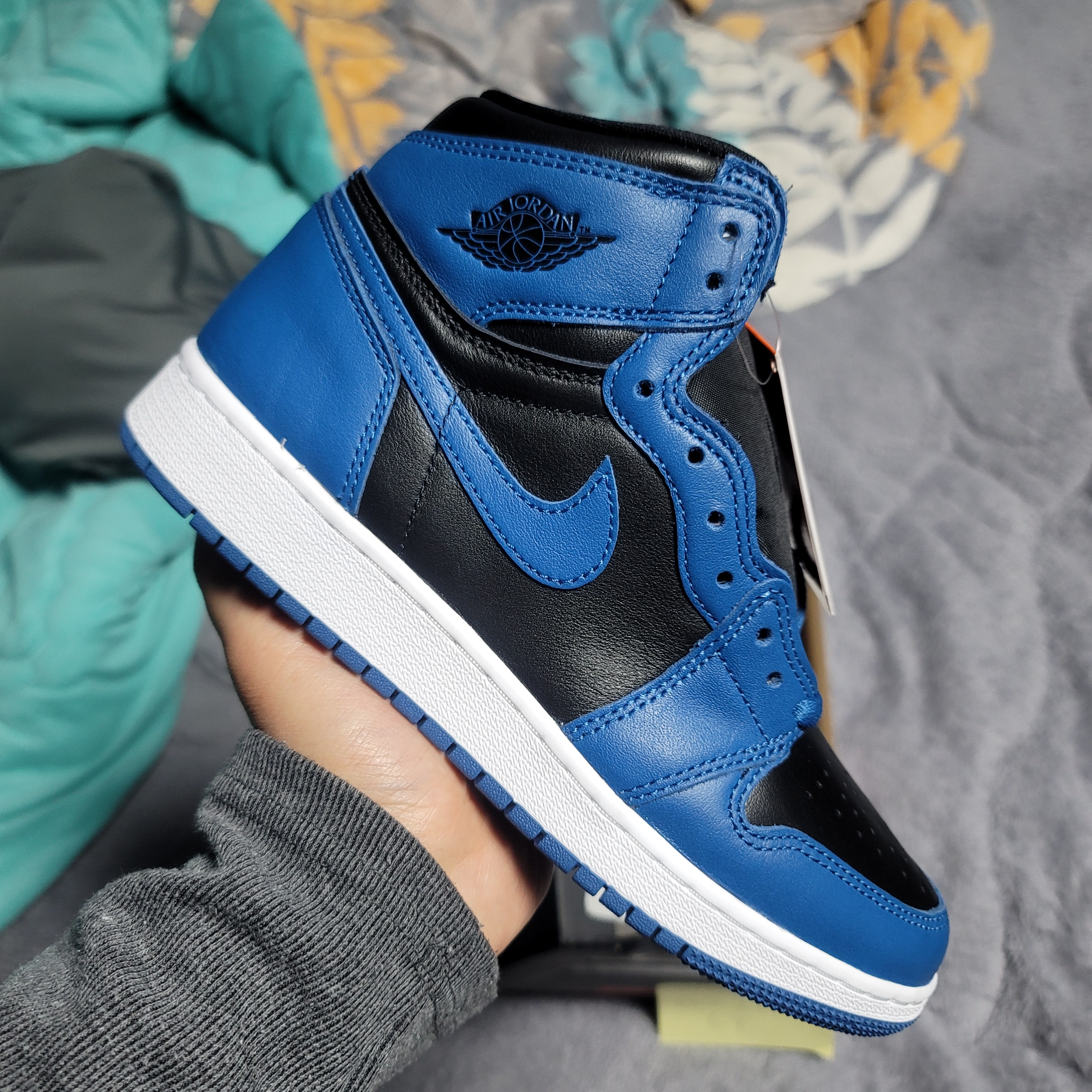 (GS) Jordan 1 Retro High OG Dark Marina Blue 착용 스타일