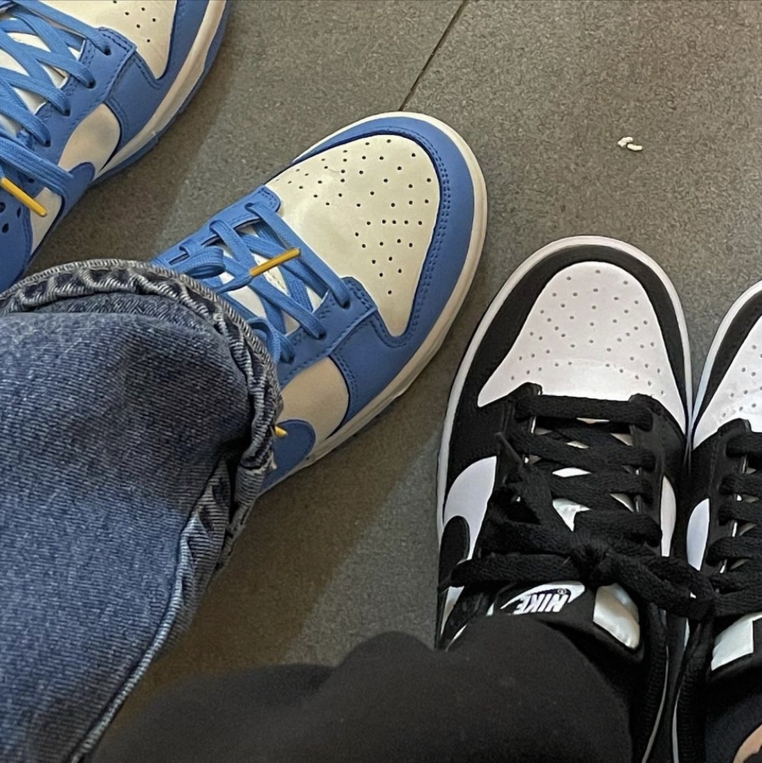 (W) Nike Dunk Low Coast, (GS) Nike Dunk Low Black 착용 스타일