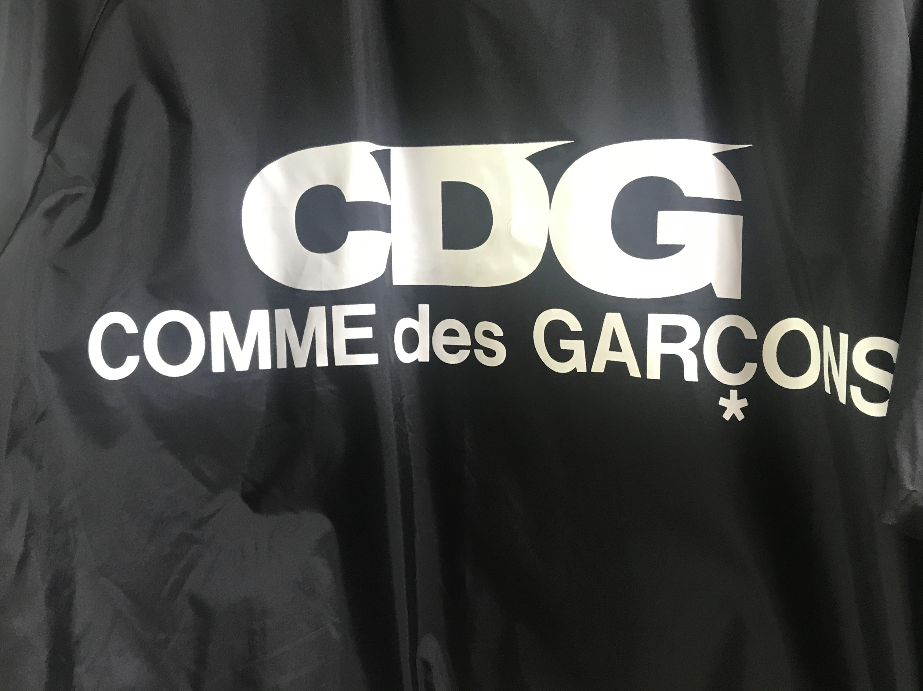 CDG Varsity Jacket Navy 착용 스타일 - 1