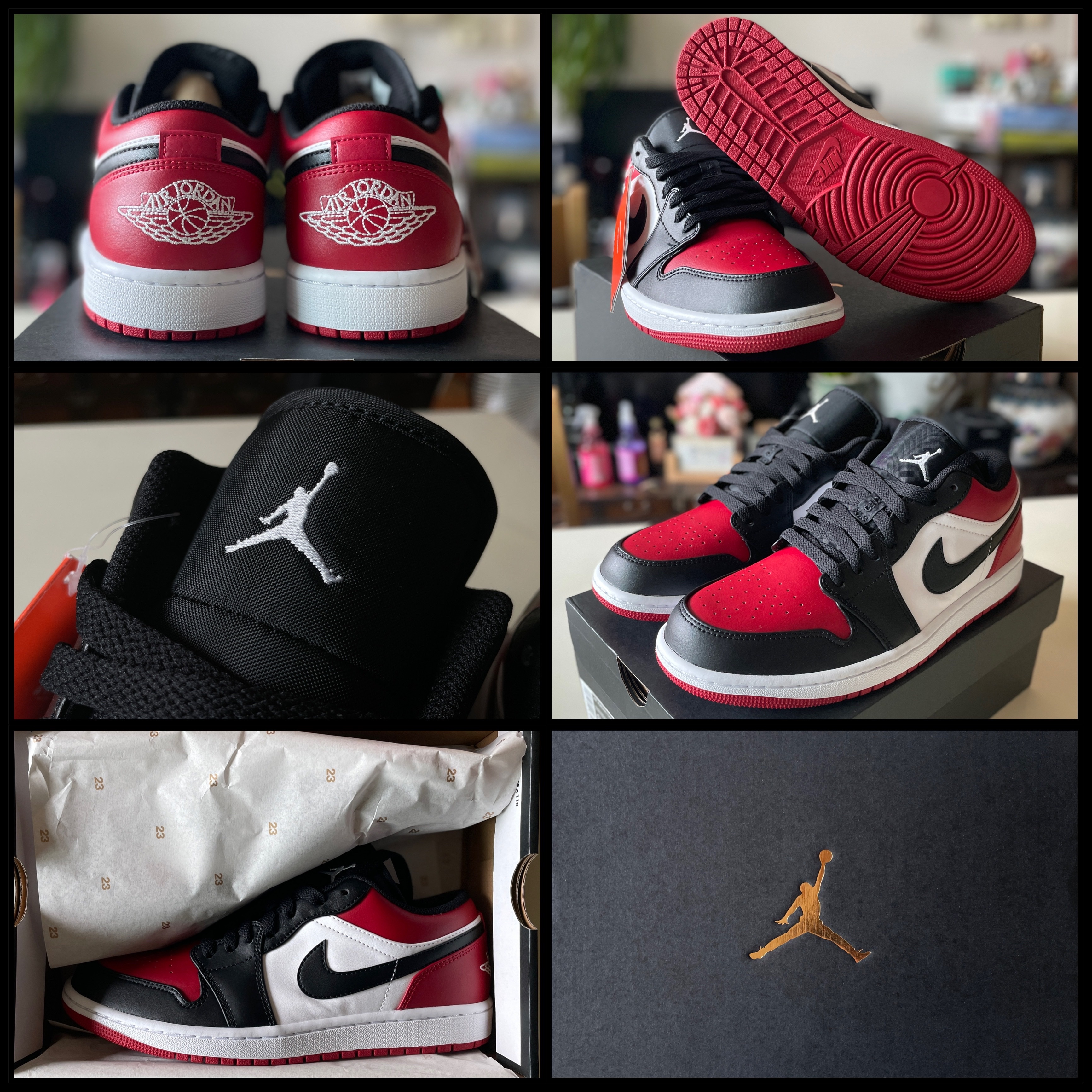 Jordan 1 Low Bred Toe 착용 스타일