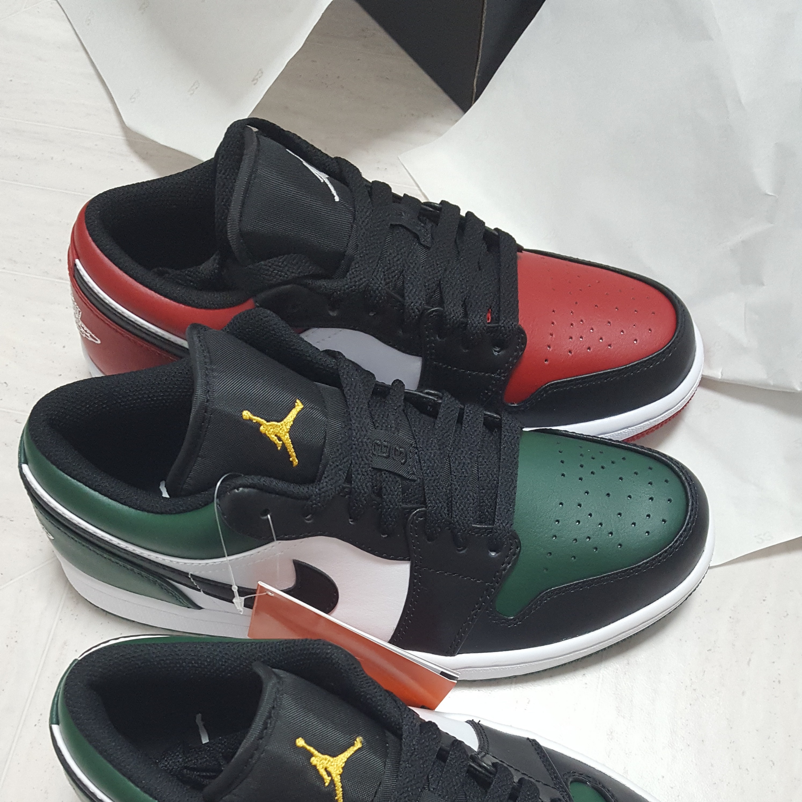 Jordan 1 Low Green Toe, Jordan 1 Low Bred Toe 착용 스타일