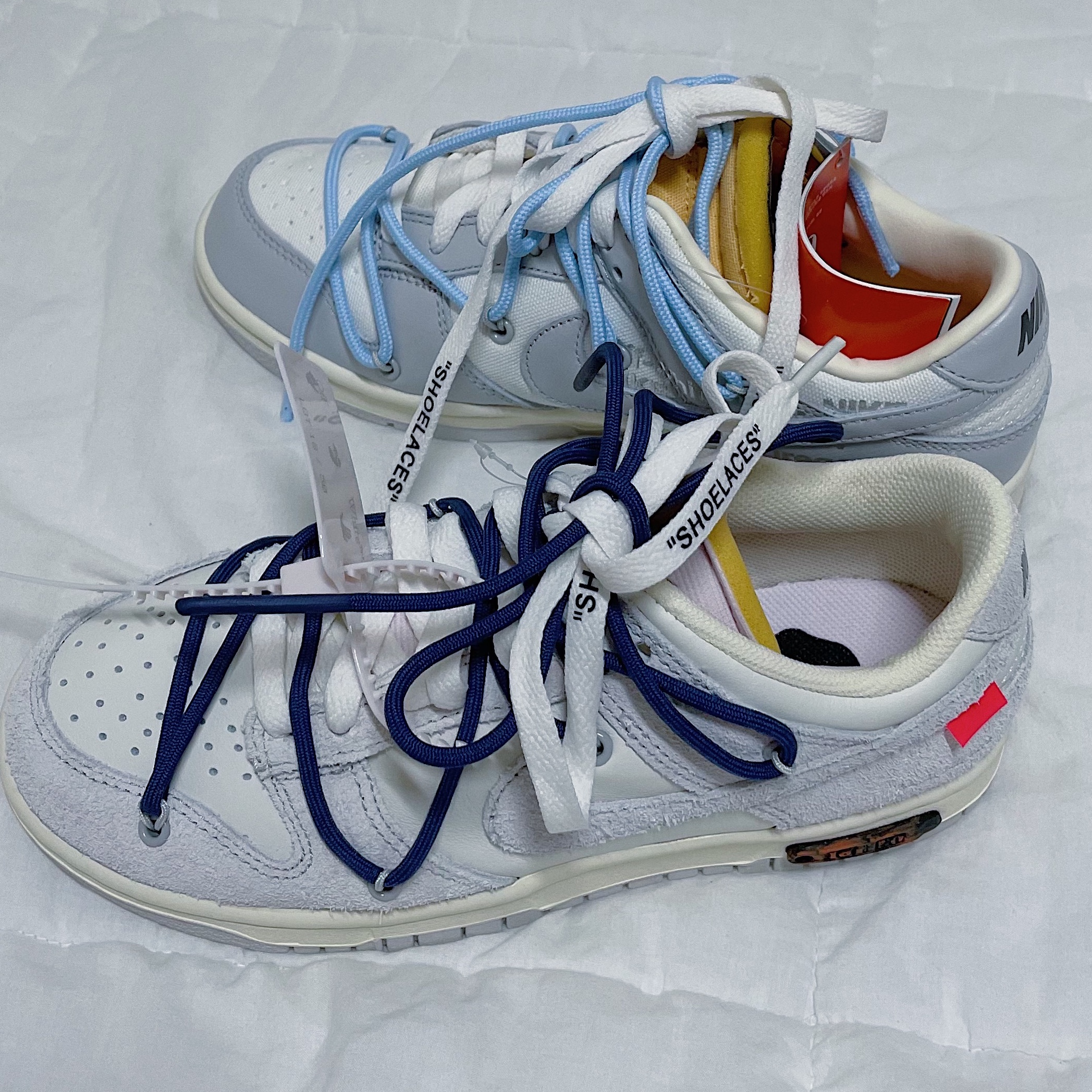 Nike x Off-White Dunk Low The 50 - Lot 18, Nike x Off-White Dunk Low The 50 - Lot 46 착용 스타일 - 1