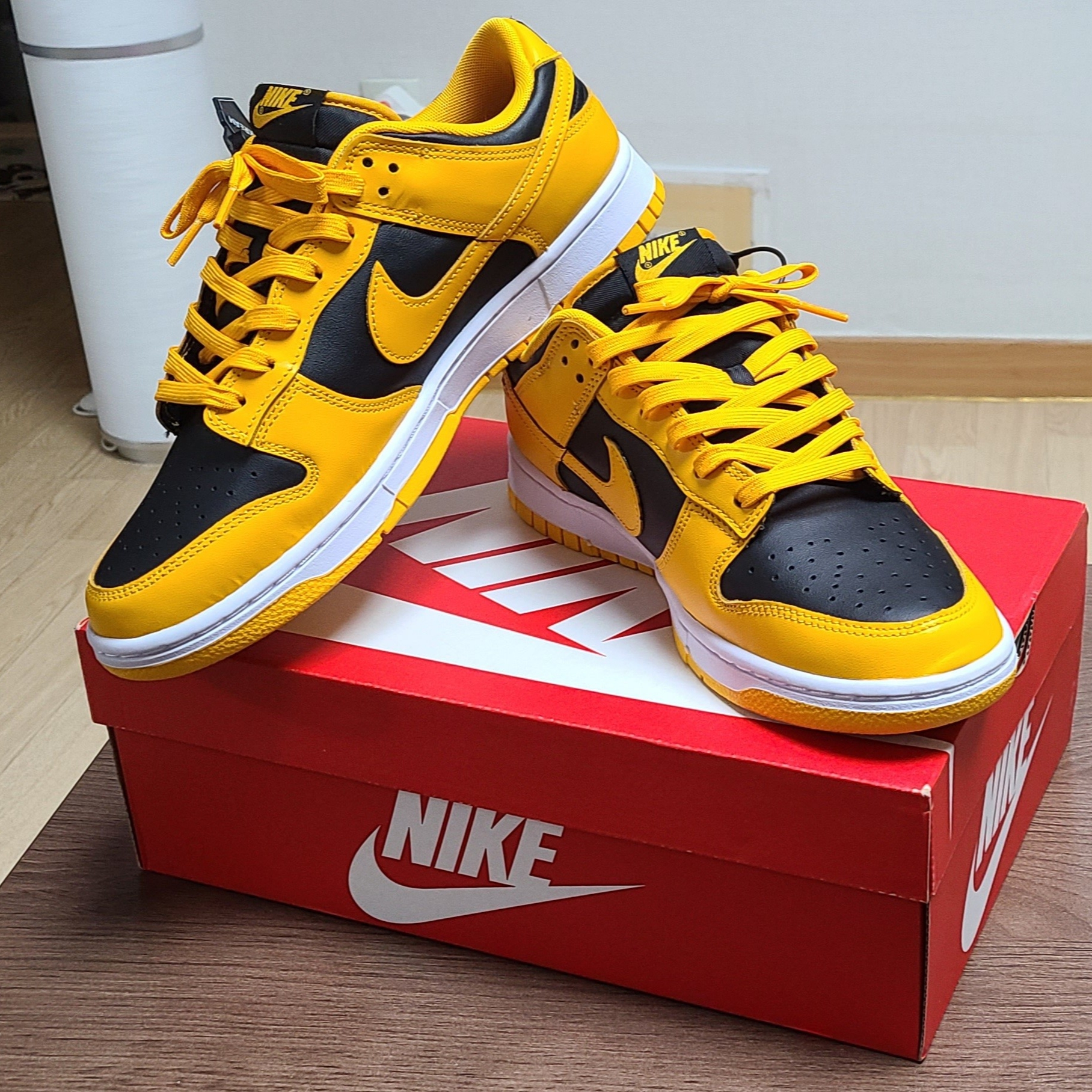 Nike Dunk Low Retro Championship Goldenrod 착용 스타일
