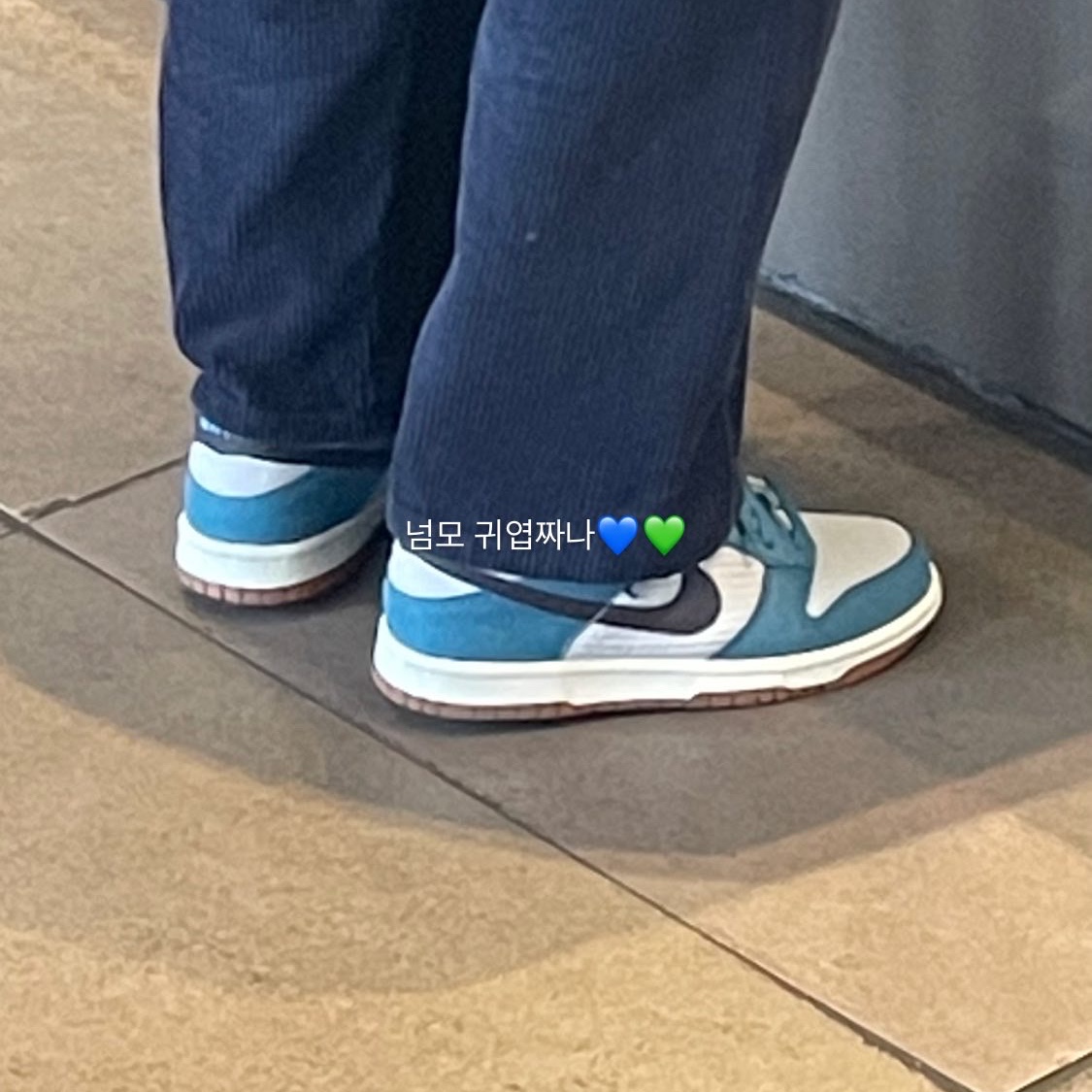 (GS) Nike Dunk Low SE Next Nature Riftblue 착용 스타일 - 1