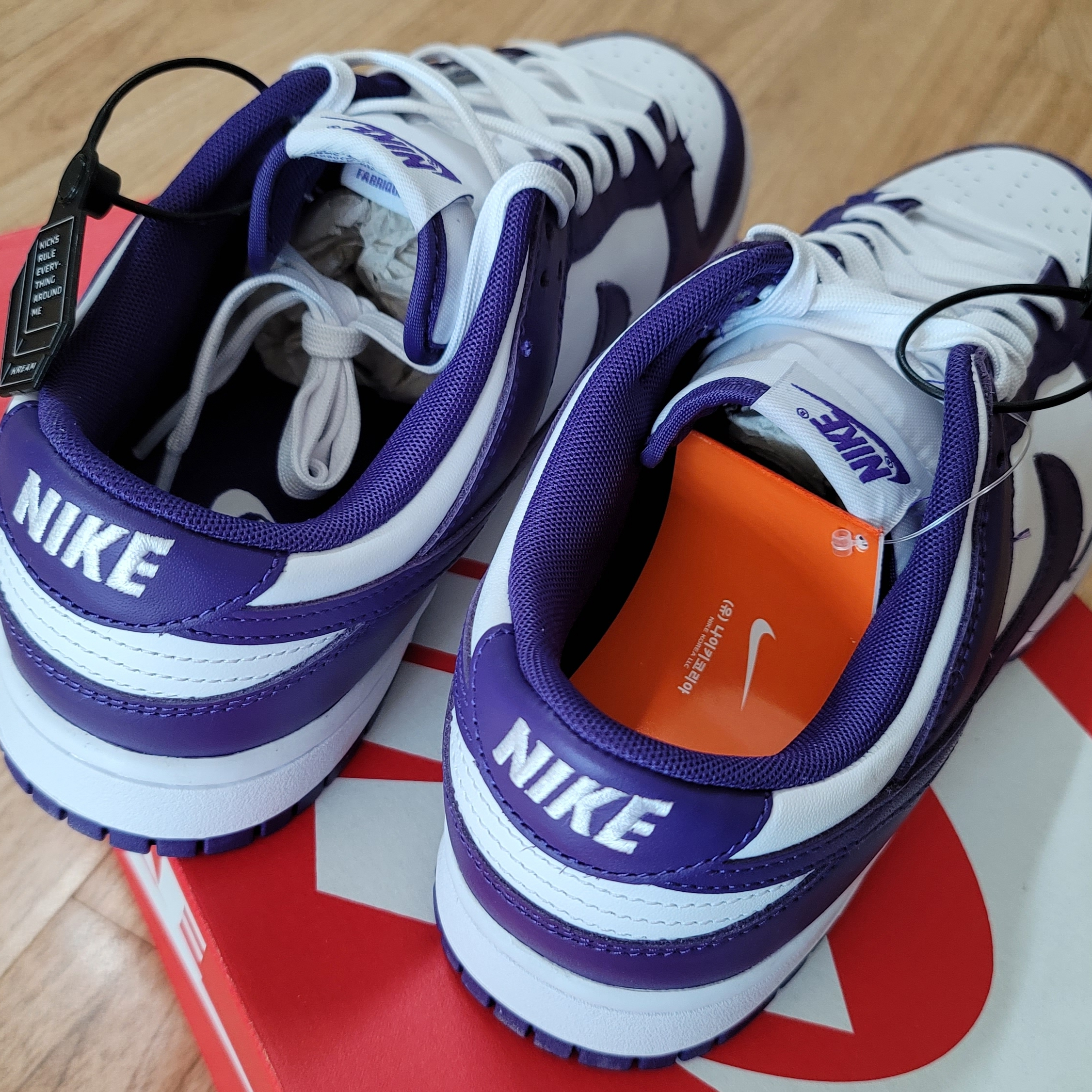 Nike Dunk Low Retro Championship Court Purple 착용 스타일 - 3