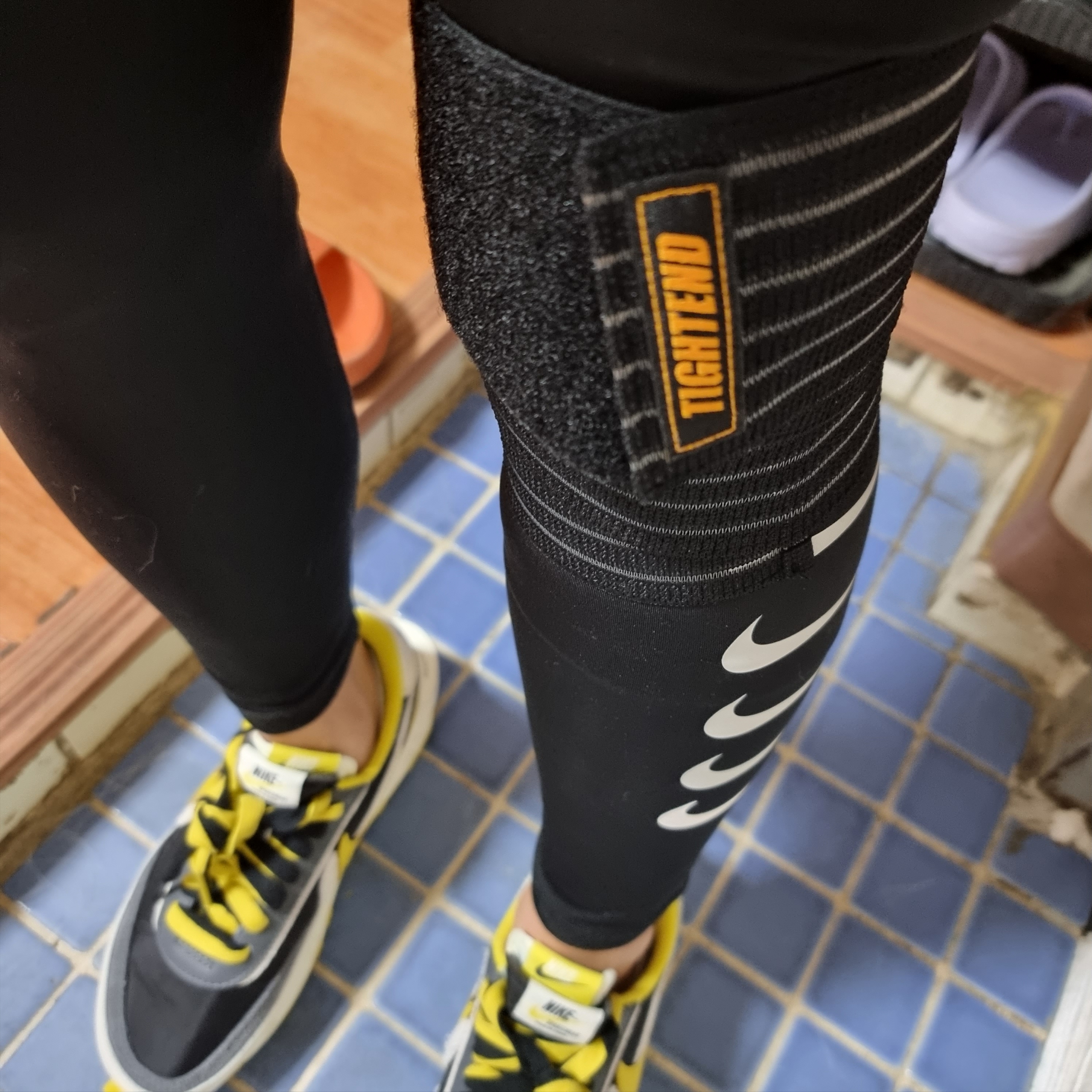 Nike x Sacai x Undercover LDWaffle Black Bright Citron 착용 스타일 - 4