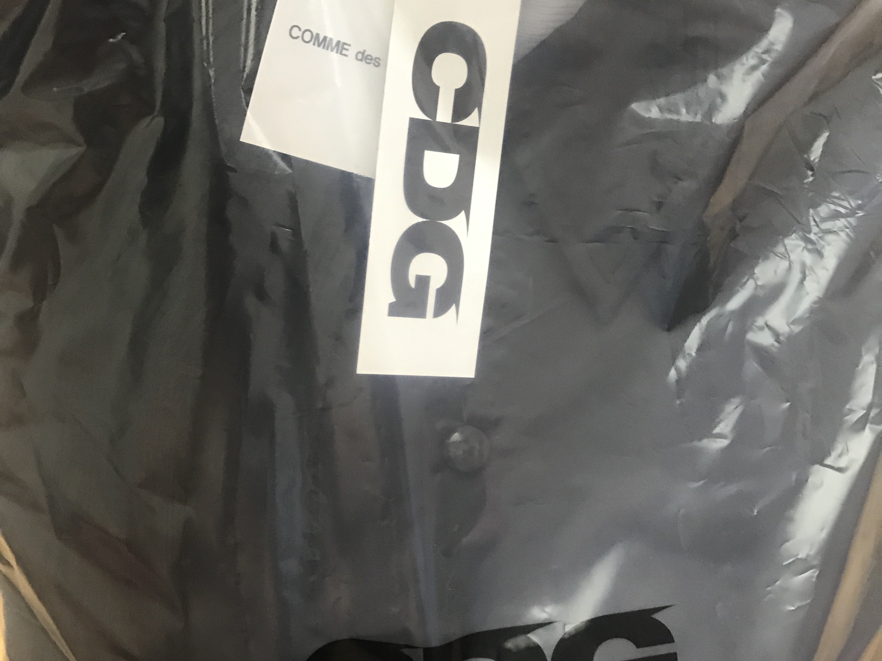 CDG Varsity Jacket Navy 착용 스타일 - 4