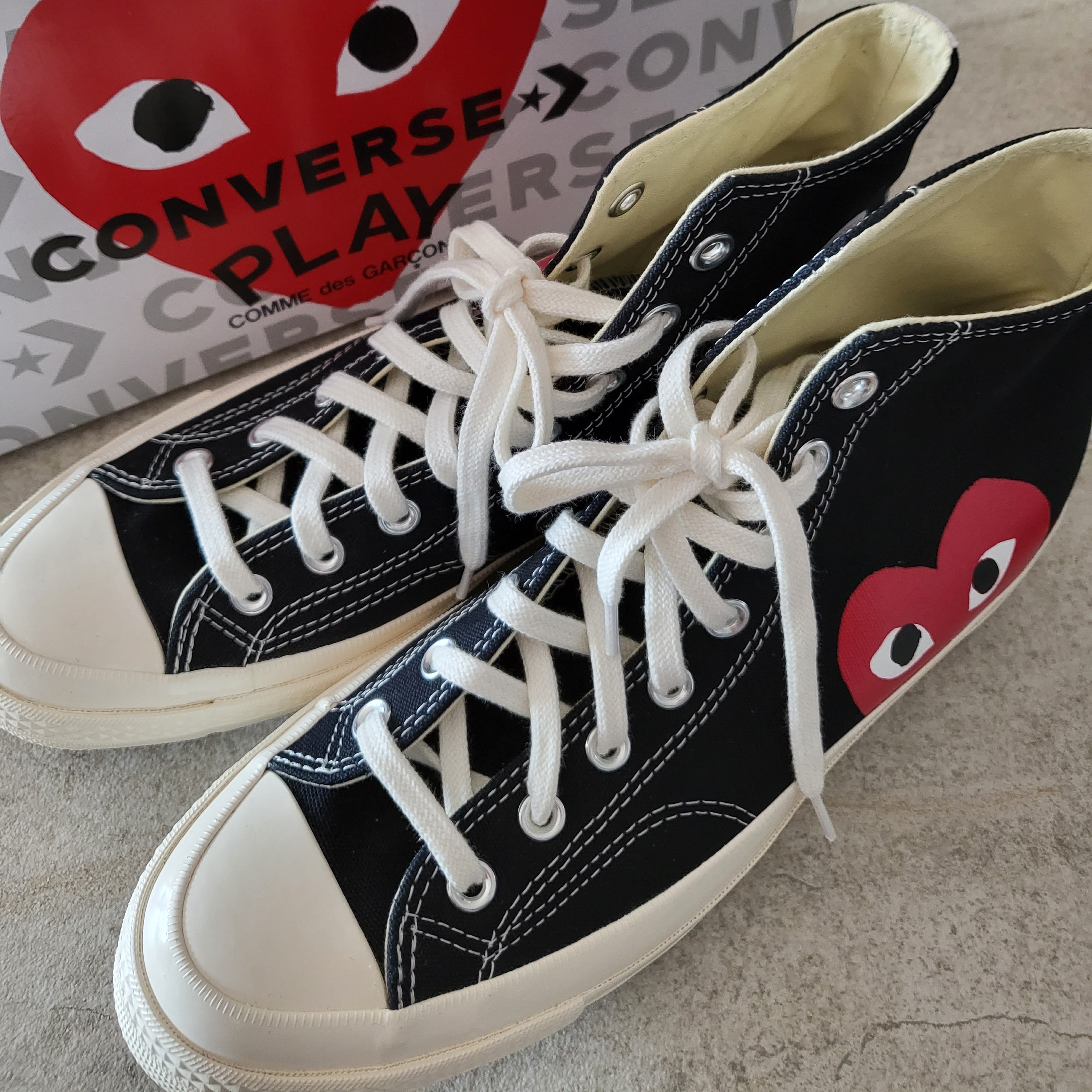 Converse x Play Comme des Garcons Chuck 70 Hi Black 착용 스타일