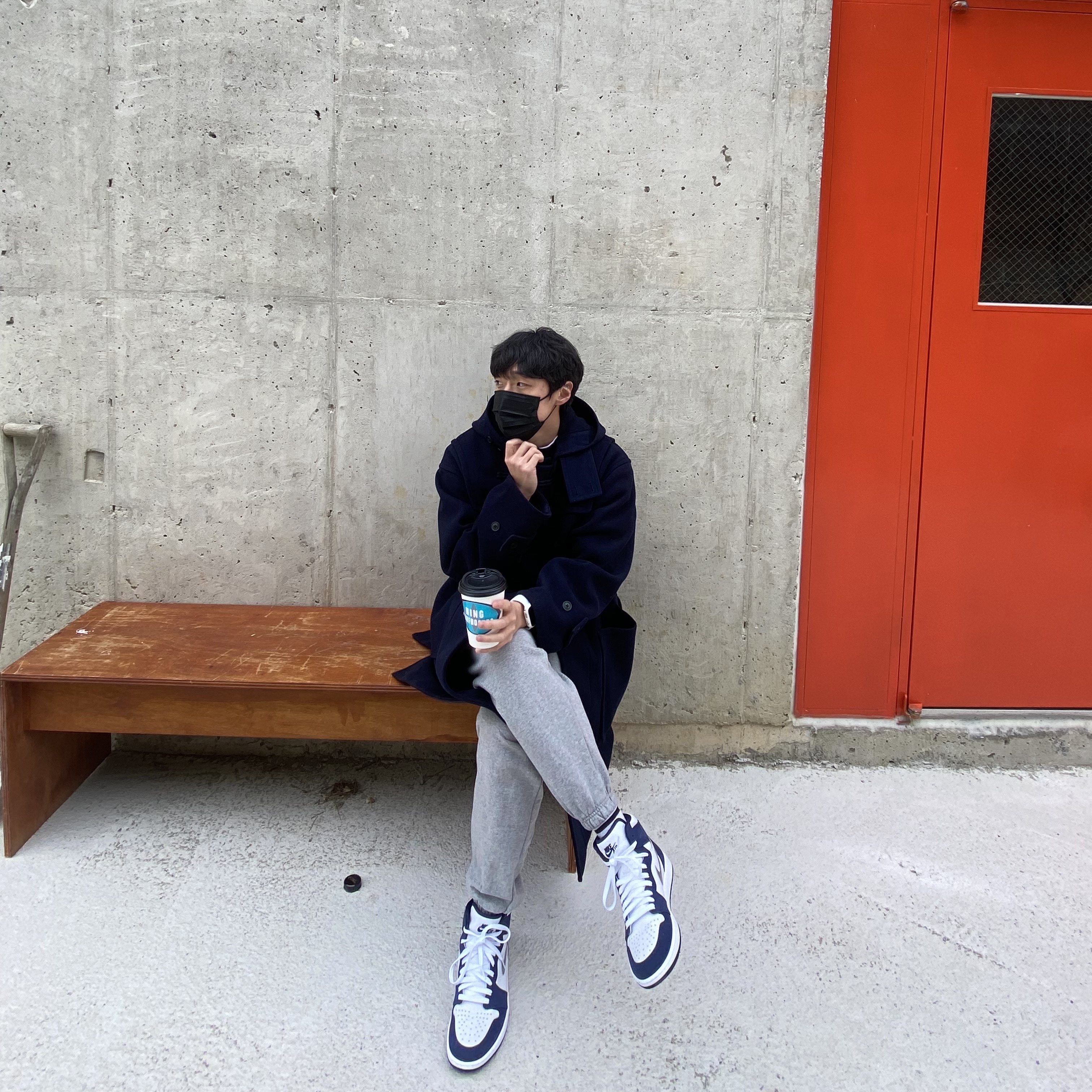 Jordan 1 Retro High OG CO.JP Midnight Navy 착용 스타일 - 1