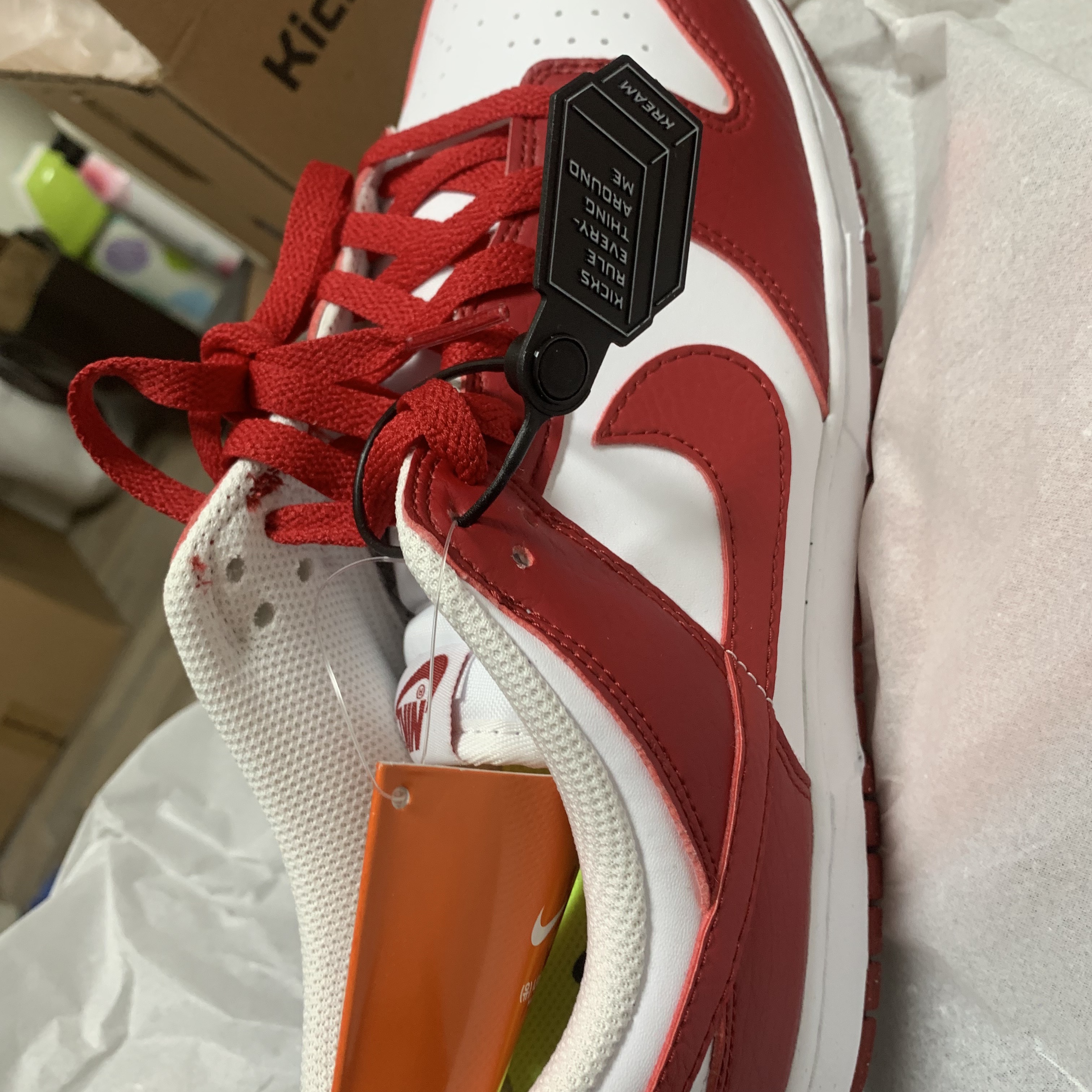 (W) Nike Dunk Low Next Nature Gym Red 착용 스타일