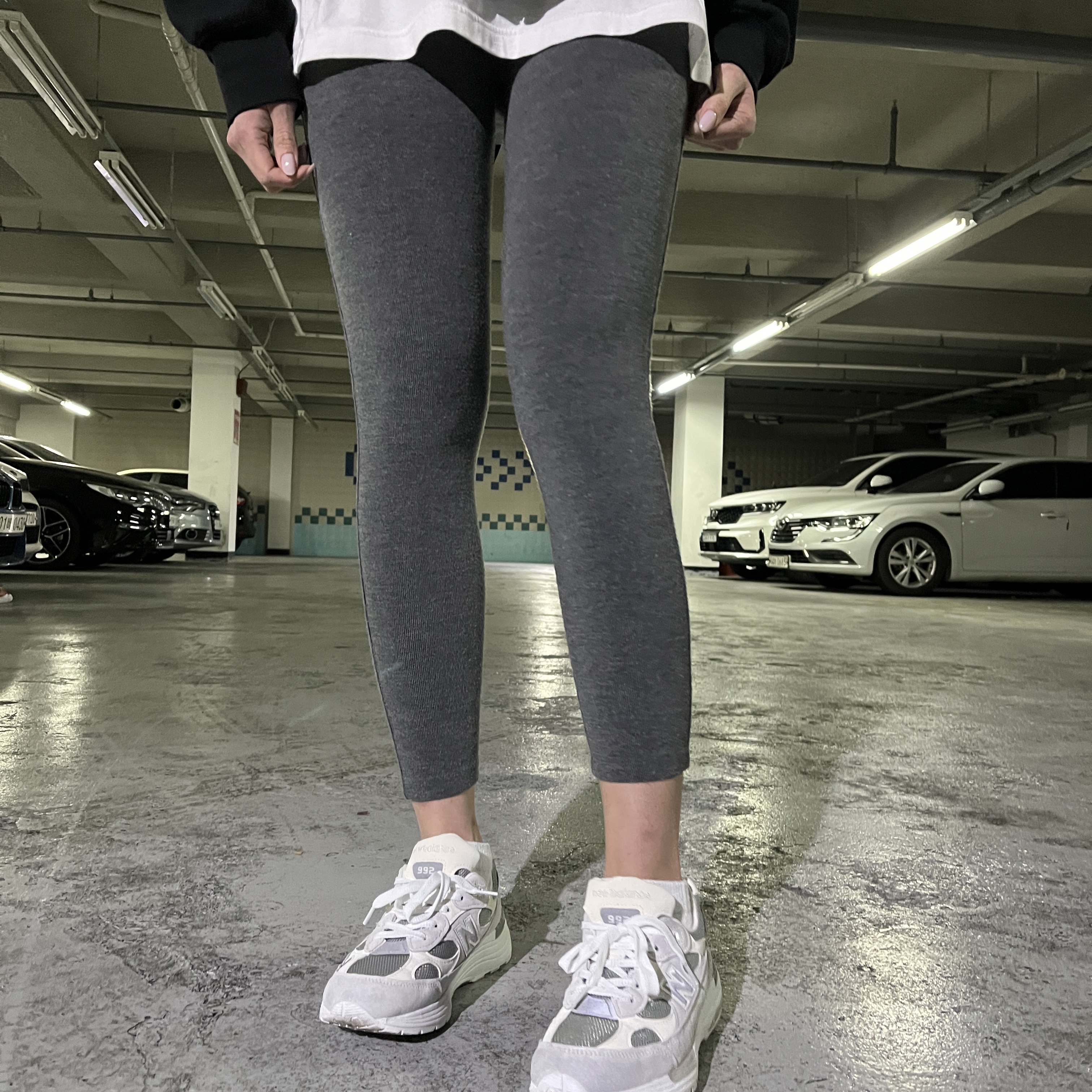 New Balance 992 Made in USA White Silver 착용 스타일