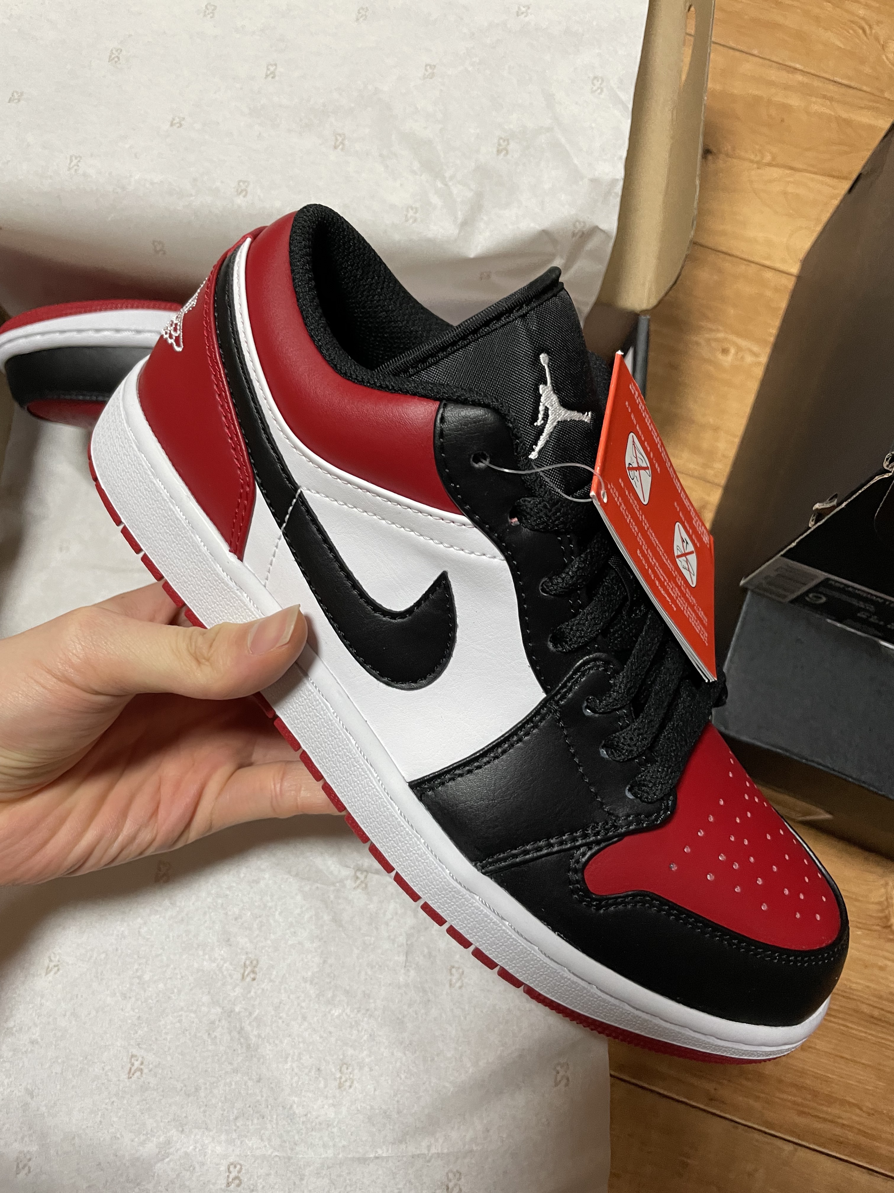 Jordan 1 Low Bred Toe 착용 스타일