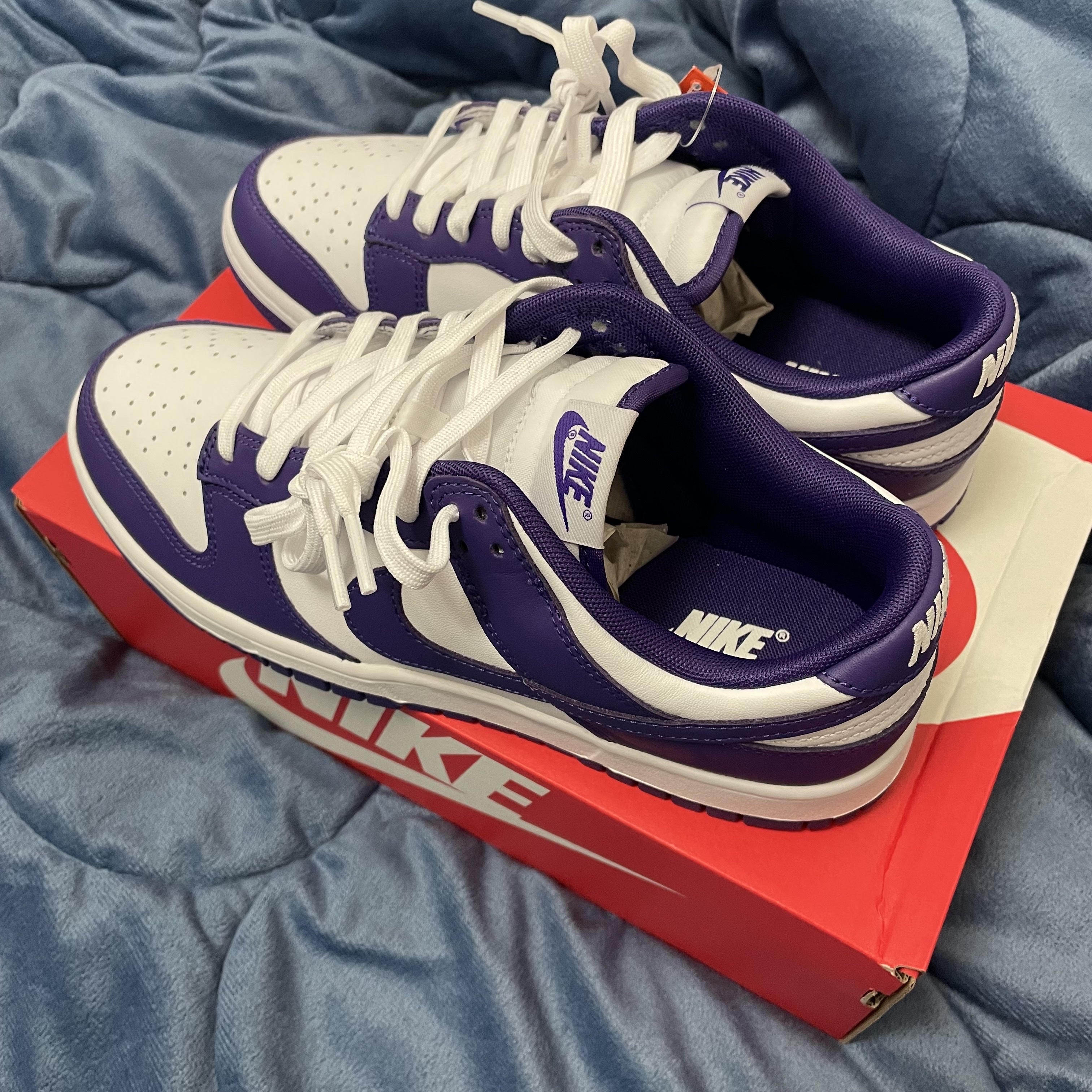 Nike Dunk Low Retro Championship Court Purple 착용 스타일