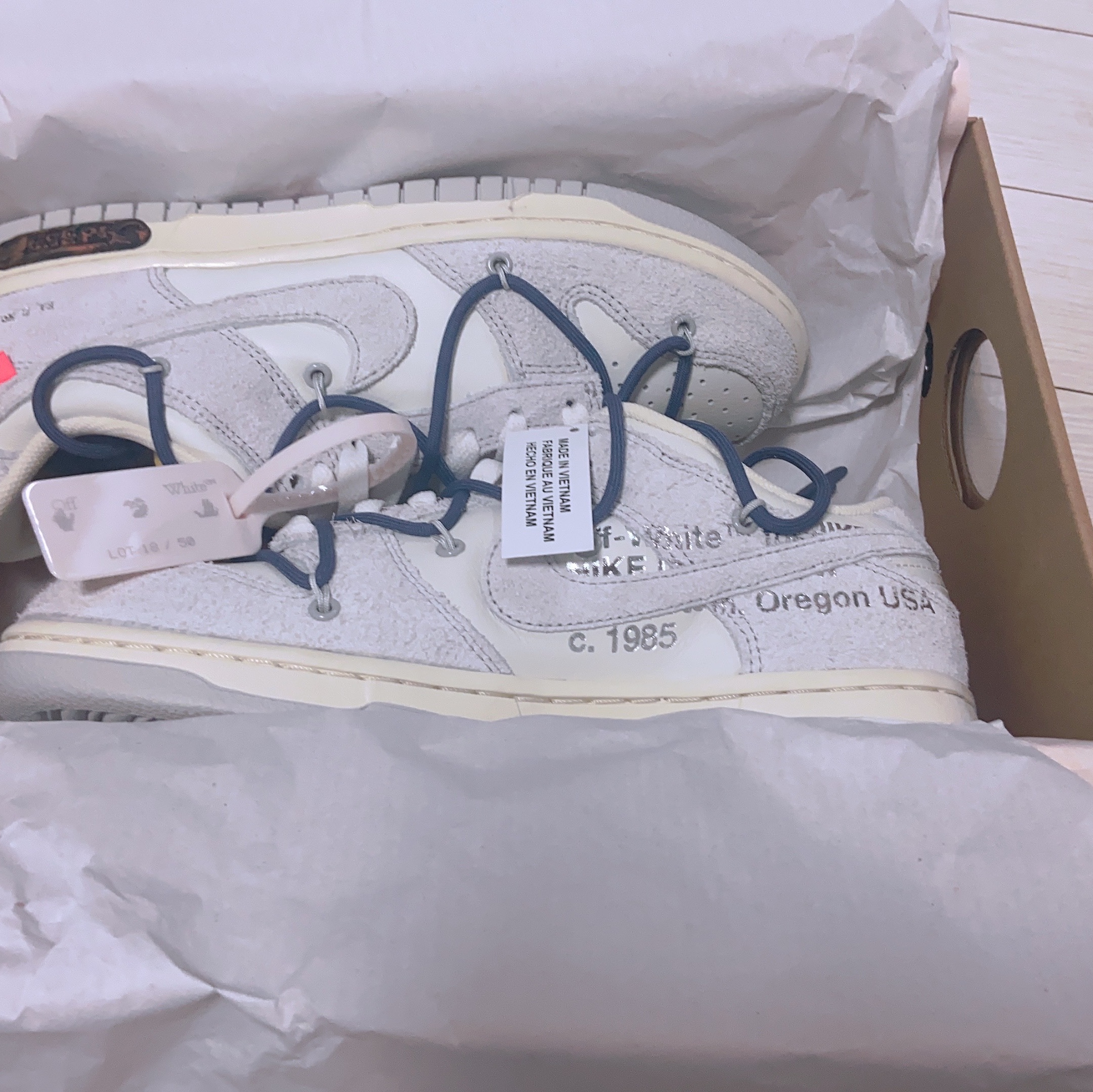 Nike x Off-White Dunk Low The 50 - Lot 18 착용 스타일 - 2