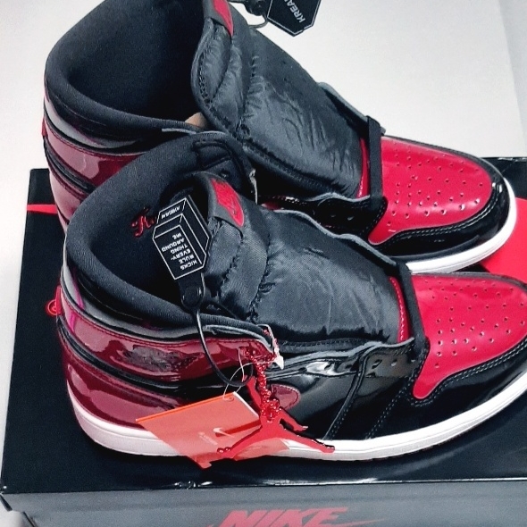 Jordan 1 Retro High OG Patent Bred 착용 스타일 - 3