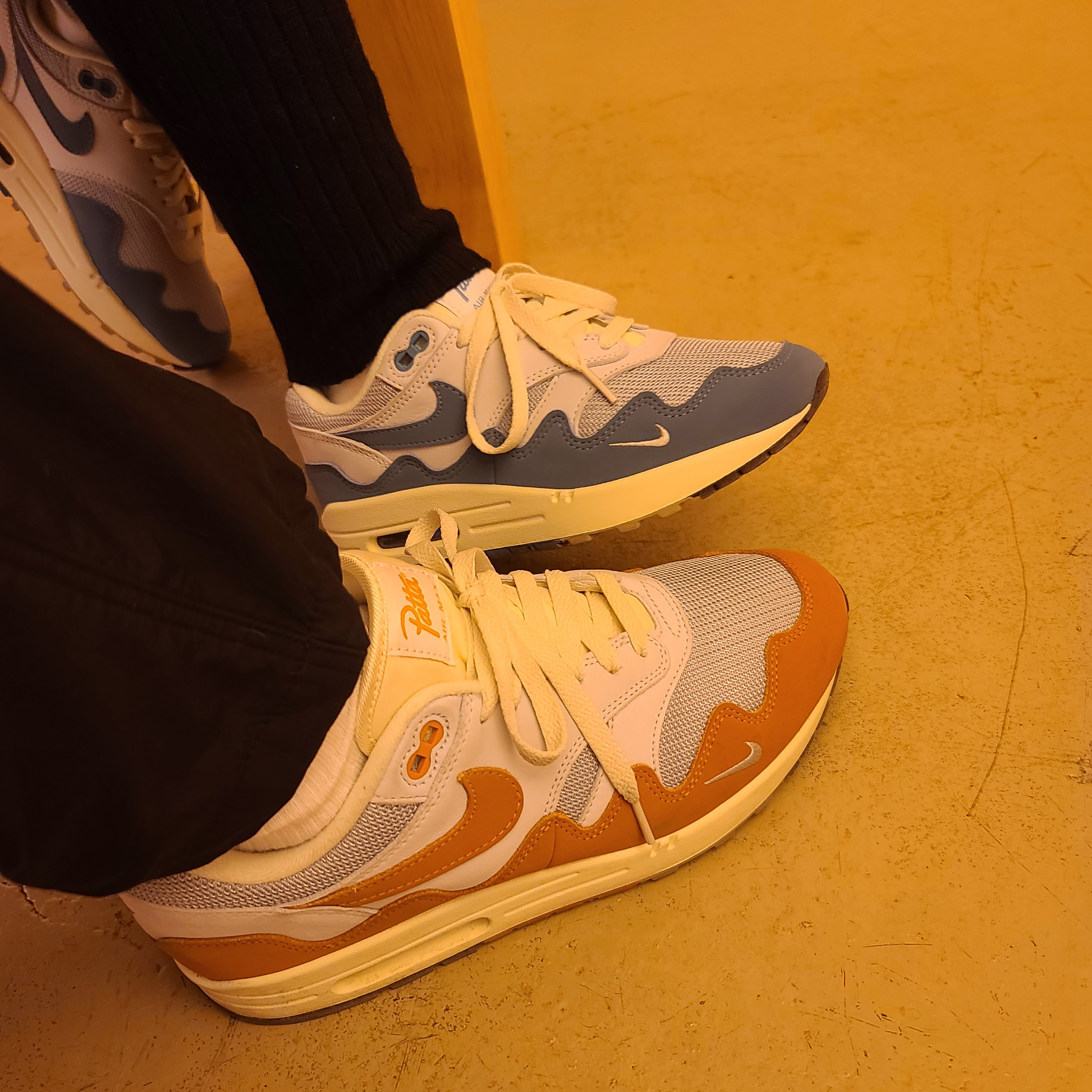 Nike x Patta Air Max 1 Monarch, Nike x Patta Air Max 1 Noise Aqua 착용 스타일