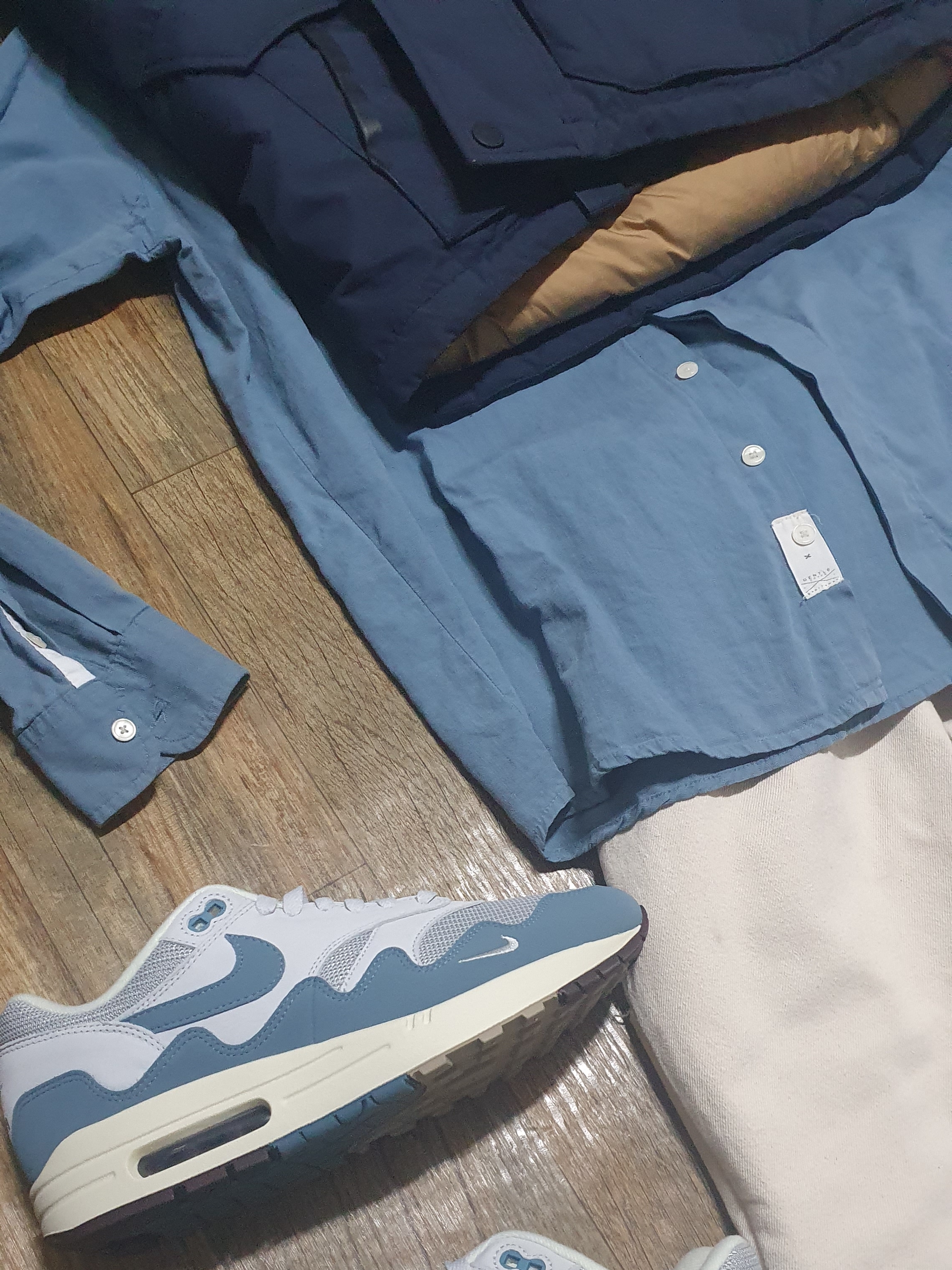 Nike x Patta Air Max 1 Noise Aqua 착용 스타일