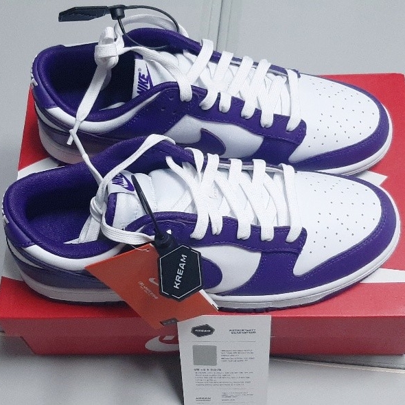 Nike Dunk Low Retro Championship Court Purple 착용 스타일