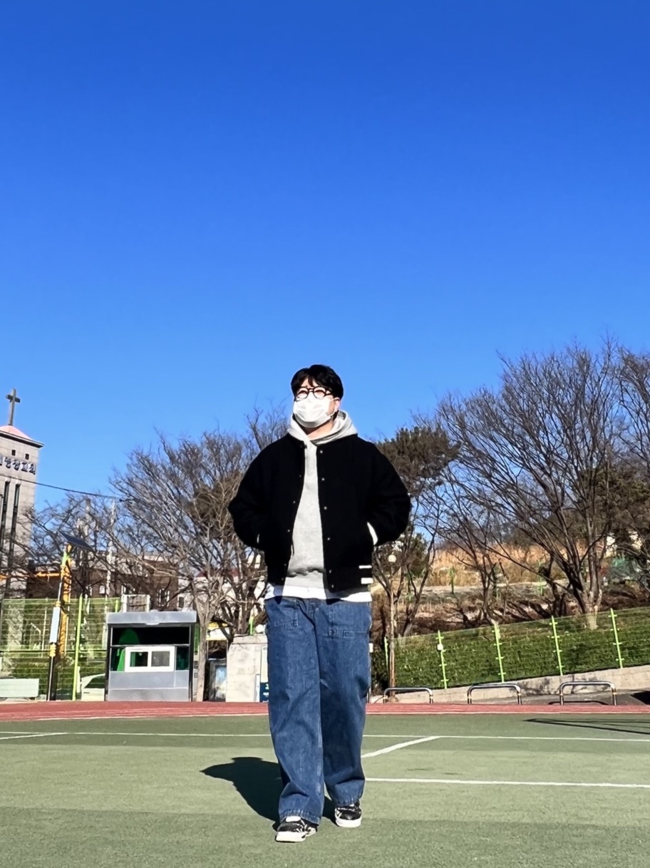 Zara x Ader Error Wool Blend Bomber Black, IAB Studio Hoodie Oatmeal Gray - 21SS 착용 스타일 - 2
