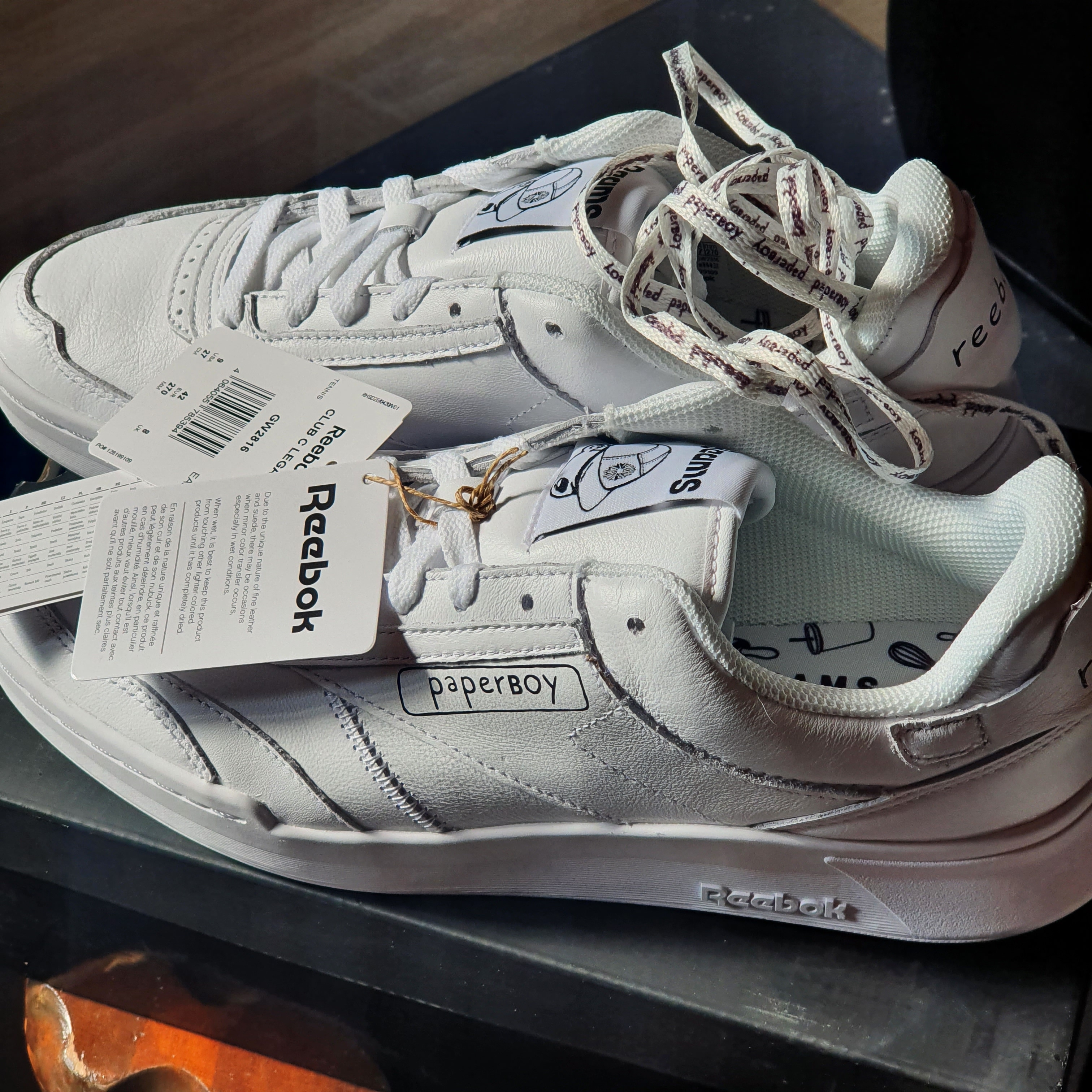 Reebok x Paperboy Paris x Beams Club C Legacy White 착용 스타일 - 1