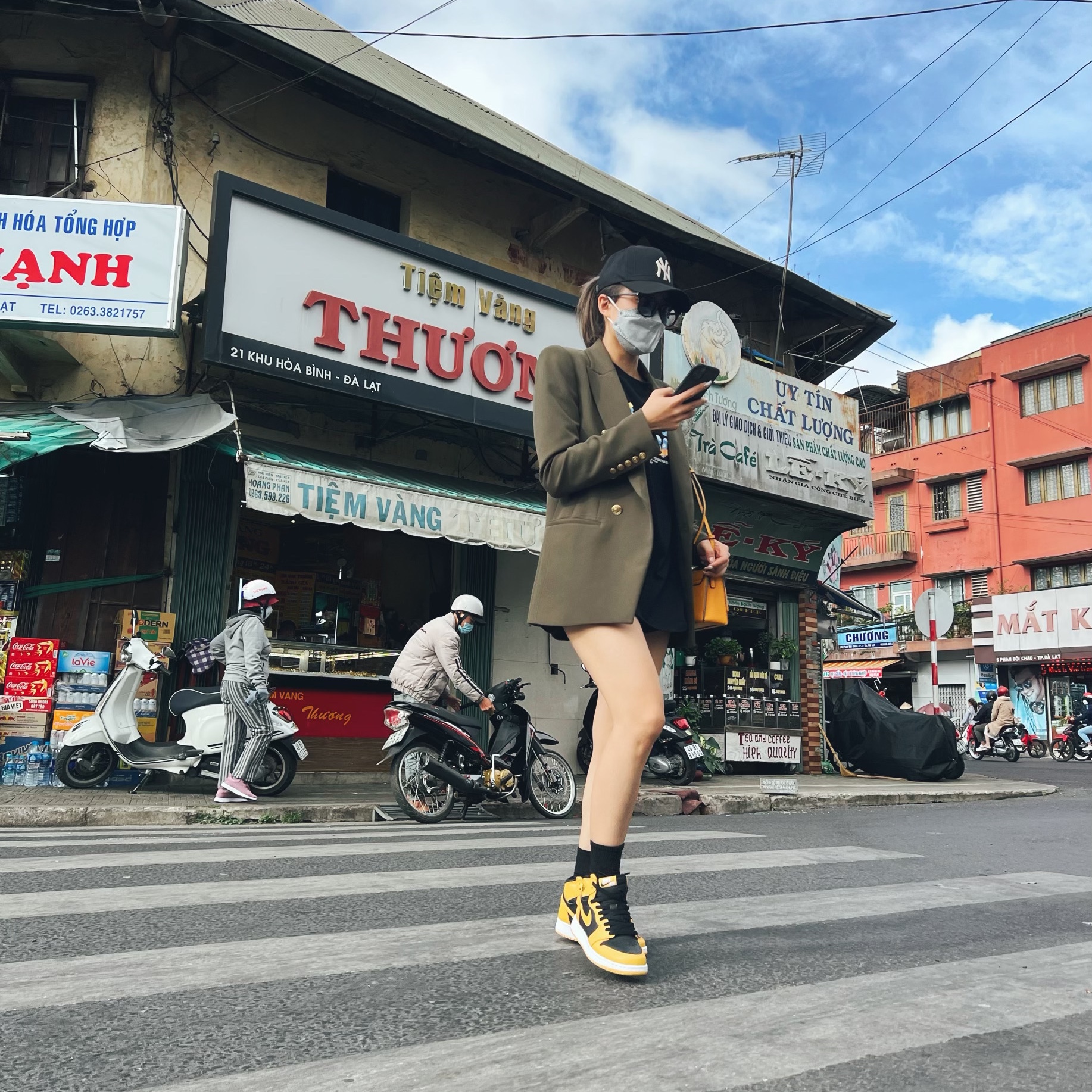 Jordan 1 Retro High OG Pollen 착용 스타일 - 3