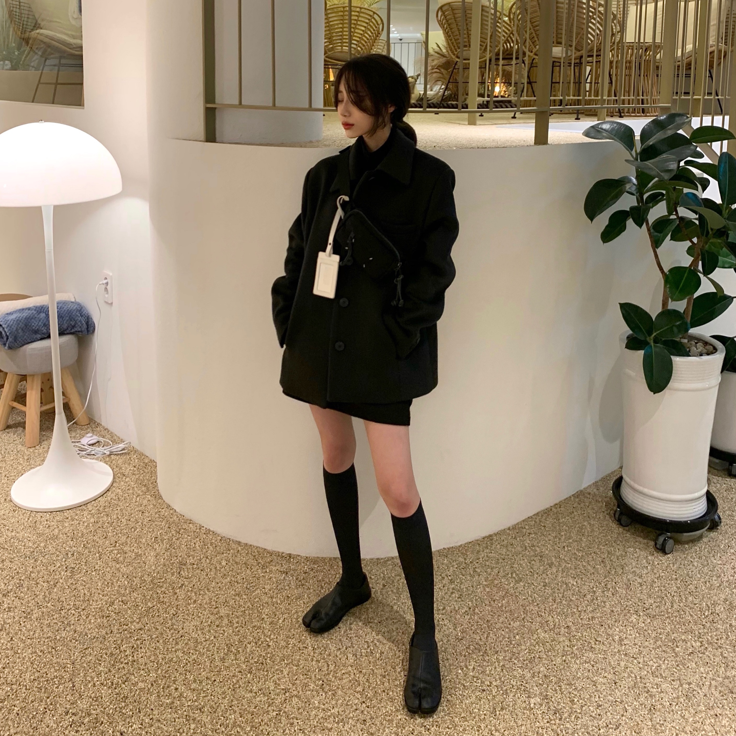 Maison Margiela Slip-On Tabi Shoes Black, Maison Margiela Slip-On Tabi Shoes Calfskin Black 착용 스타일