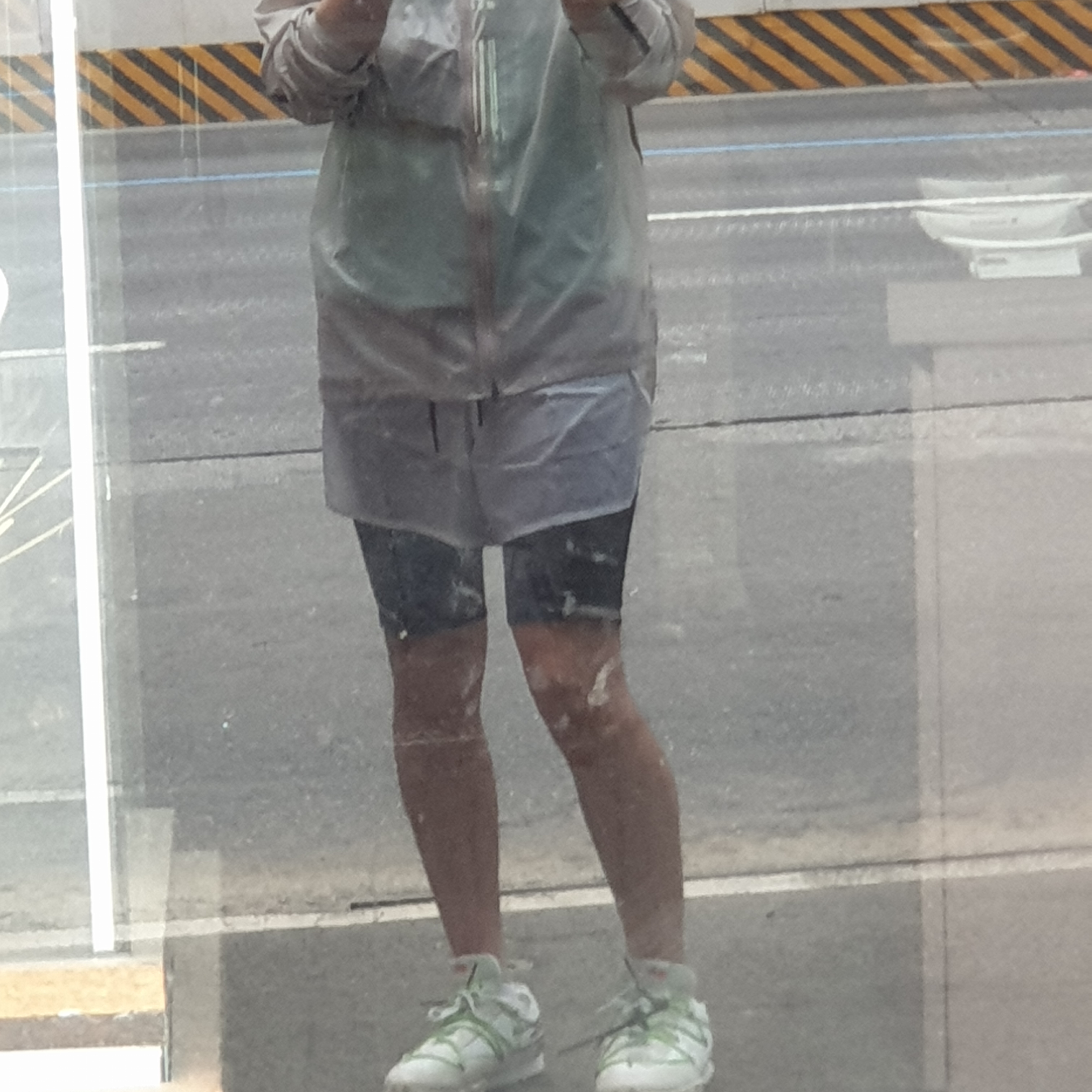 (W) Nike x Off-White Waffle Racer White 착용 스타일