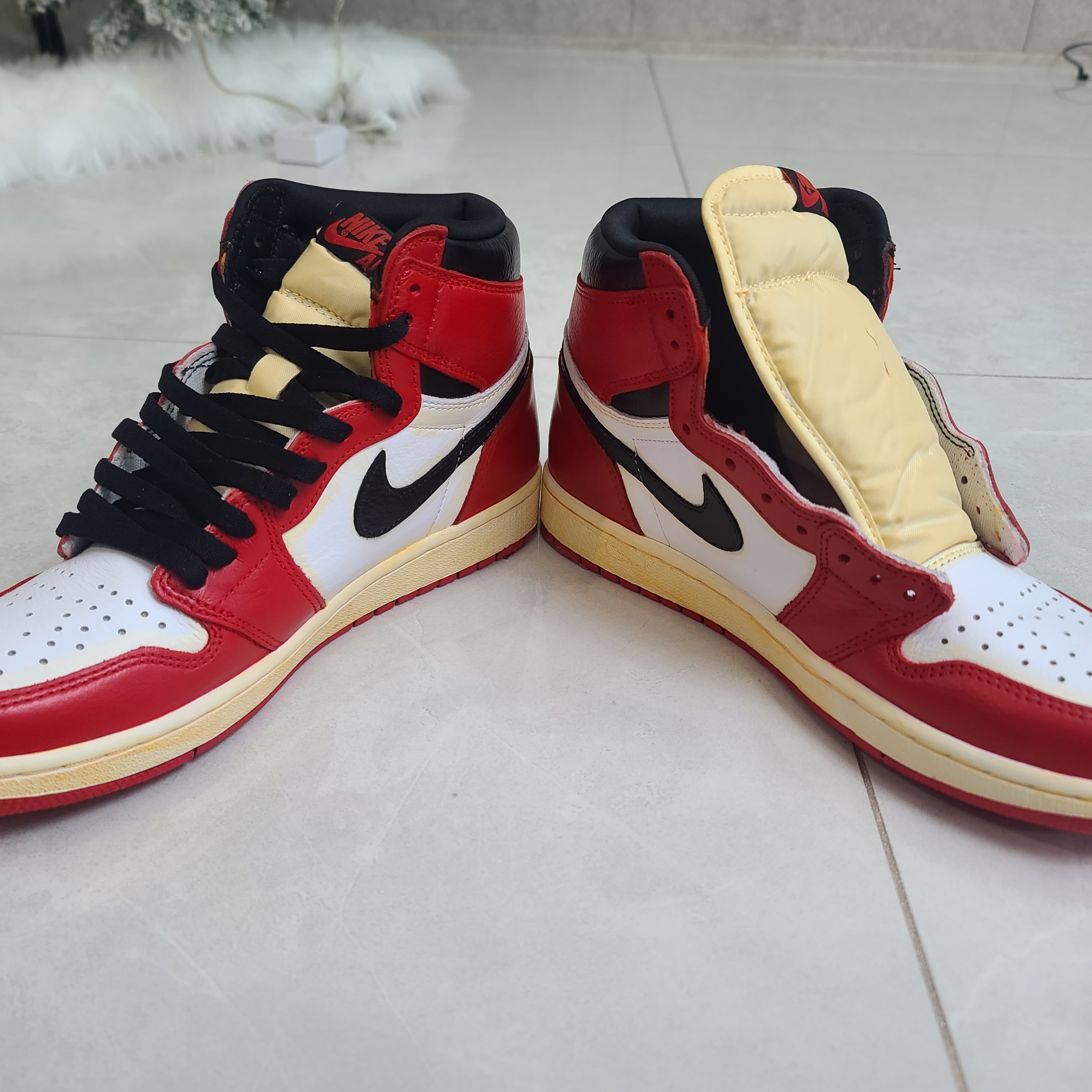 Jordan 1 Retro High OG Light Fusion Red 착용 스타일 - 1
