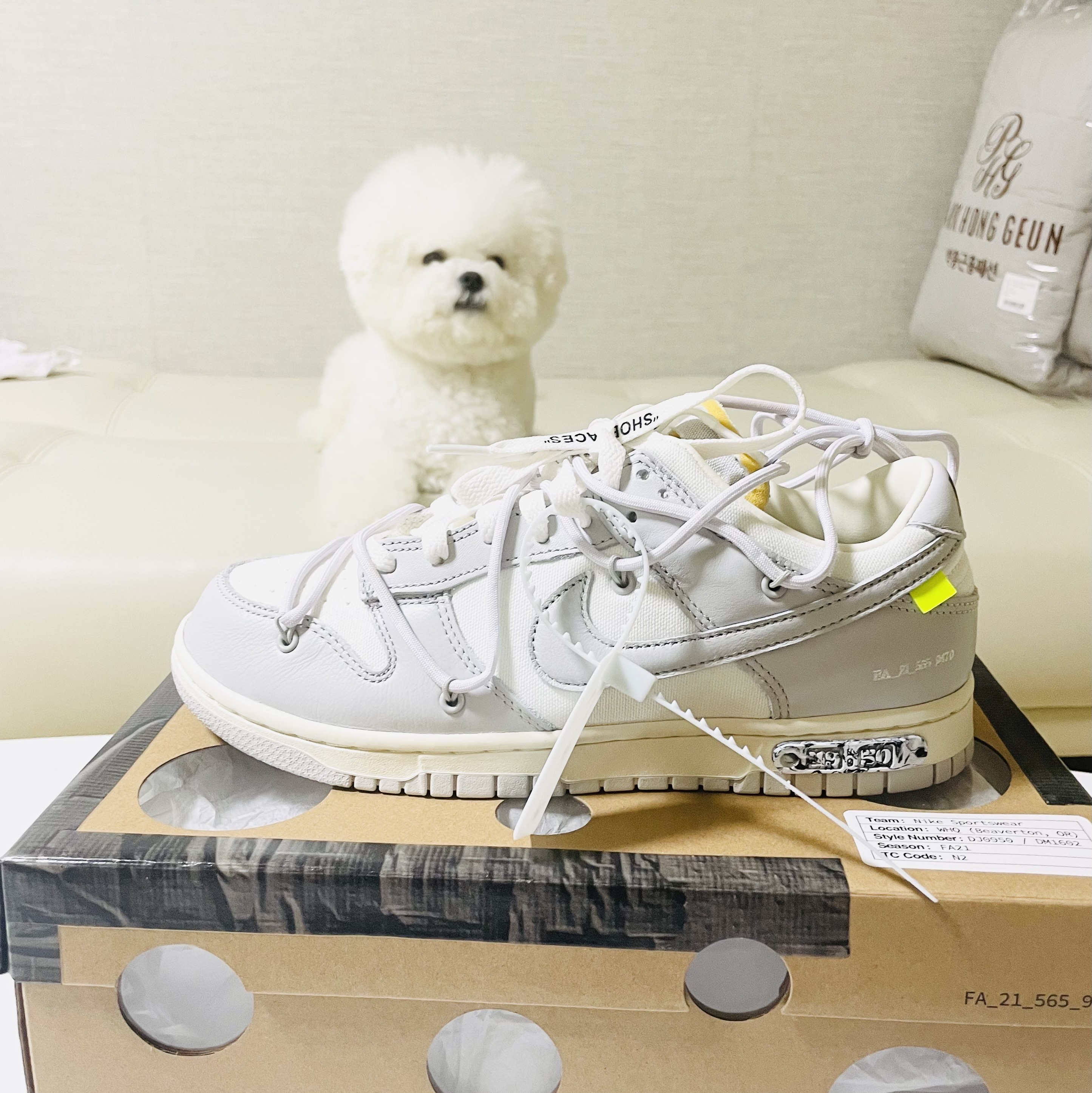 Nike x Off-White Dunk Low The 50 - Lot 49 착용 스타일