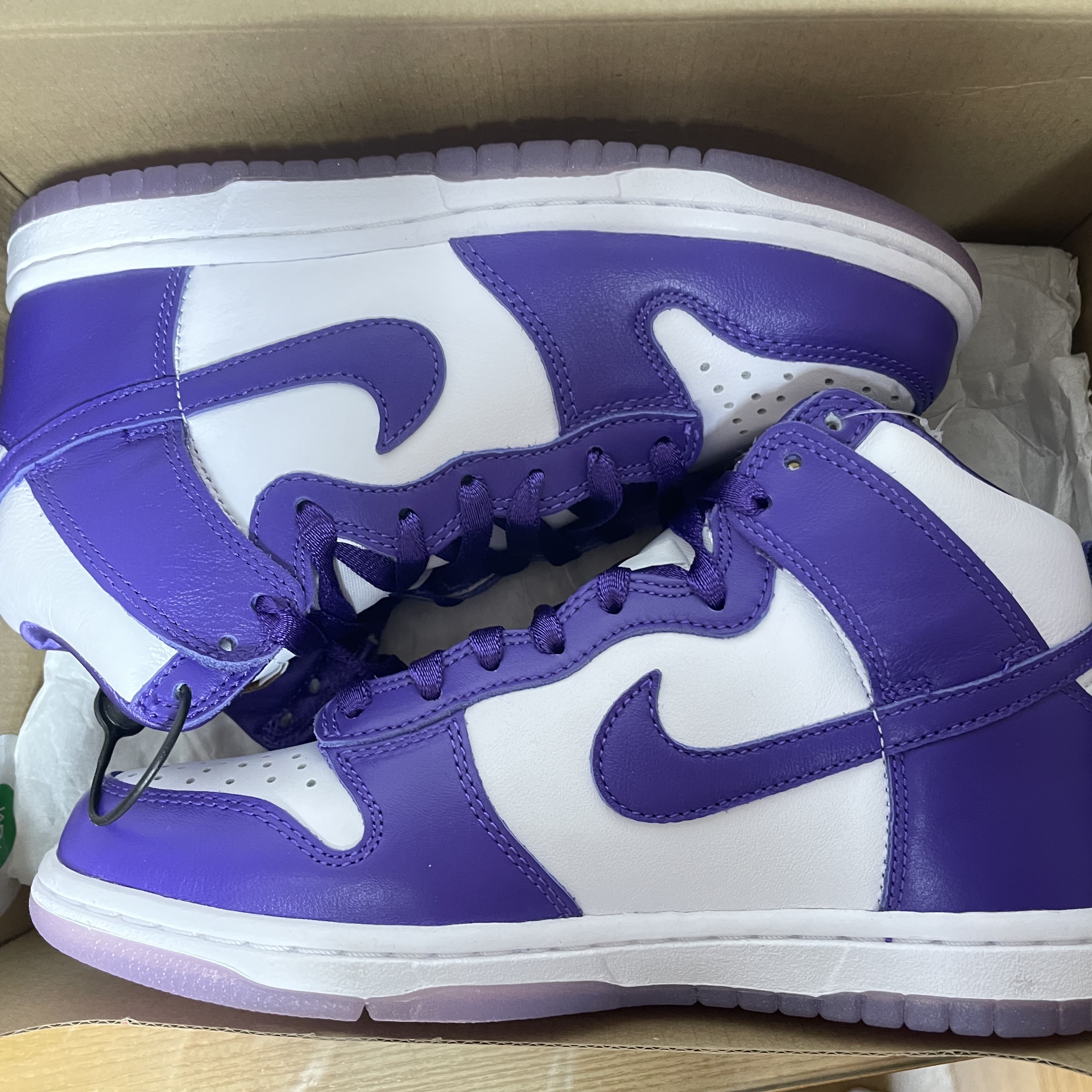 (W) Nike Dunk High SP Varsity Purple 착용 스타일 - 3