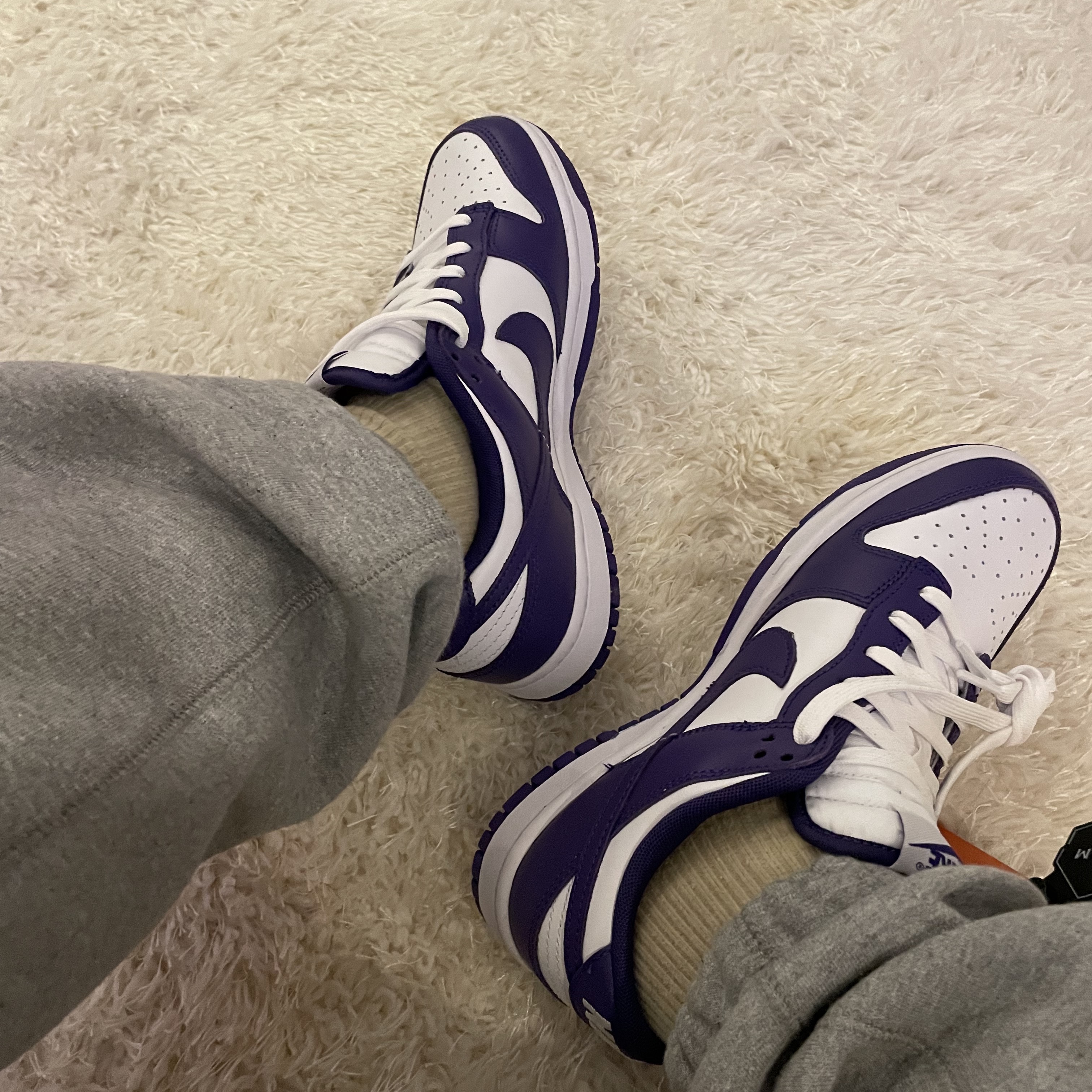Nike Dunk Low Retro Championship Court Purple 착용 스타일