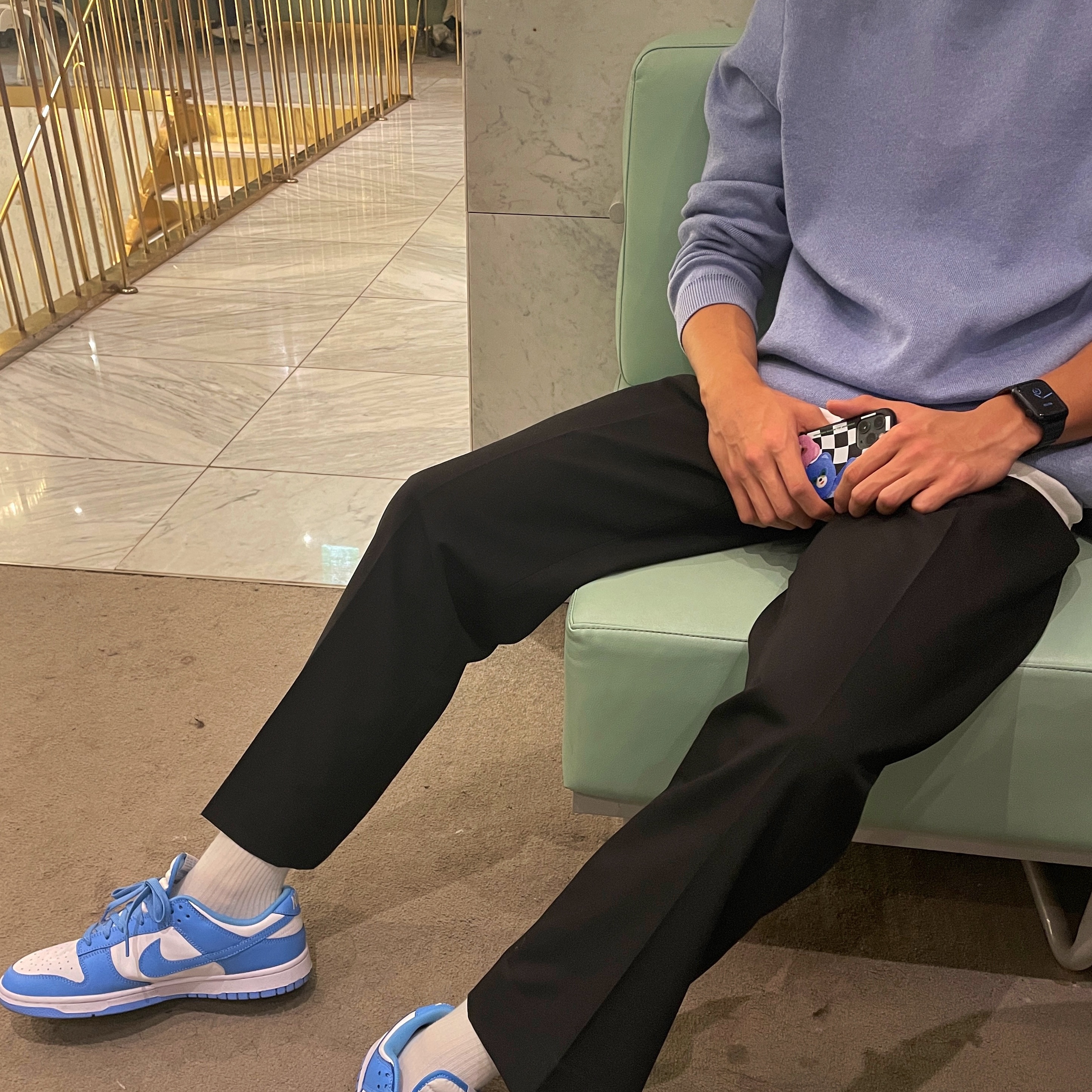 Nike Dunk Low Retro University Blue 착용 스타일