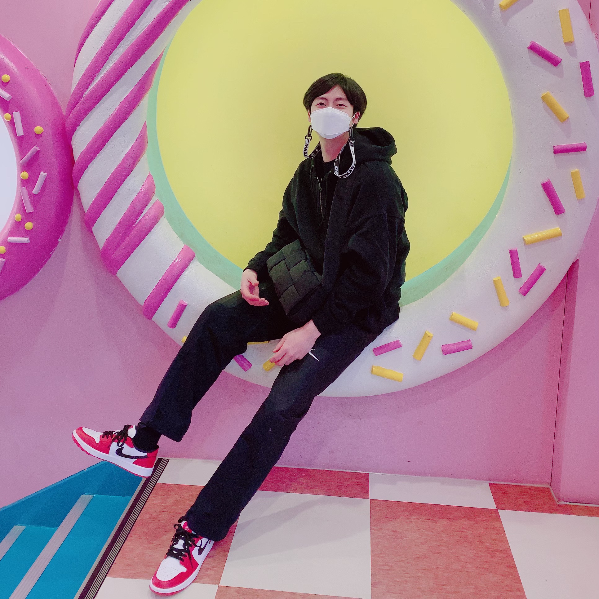 Jordan 1 Low Golf Chicago, Nike x Off-White NRG Pants Black 착용 스타일 - 1