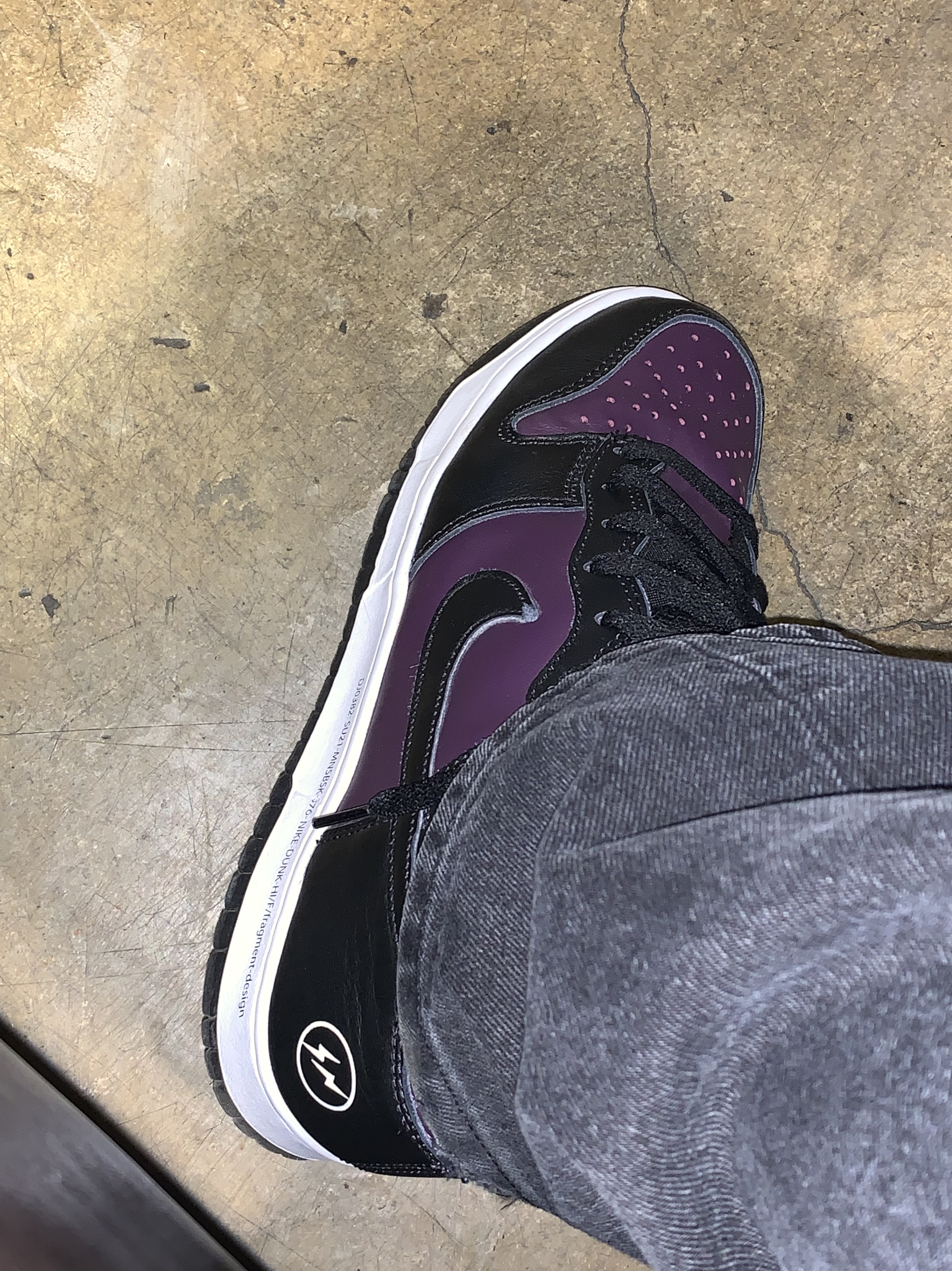 Nike x Fragment Dunk High Black ์ฐฉ์ฉ ์คํ์ผ