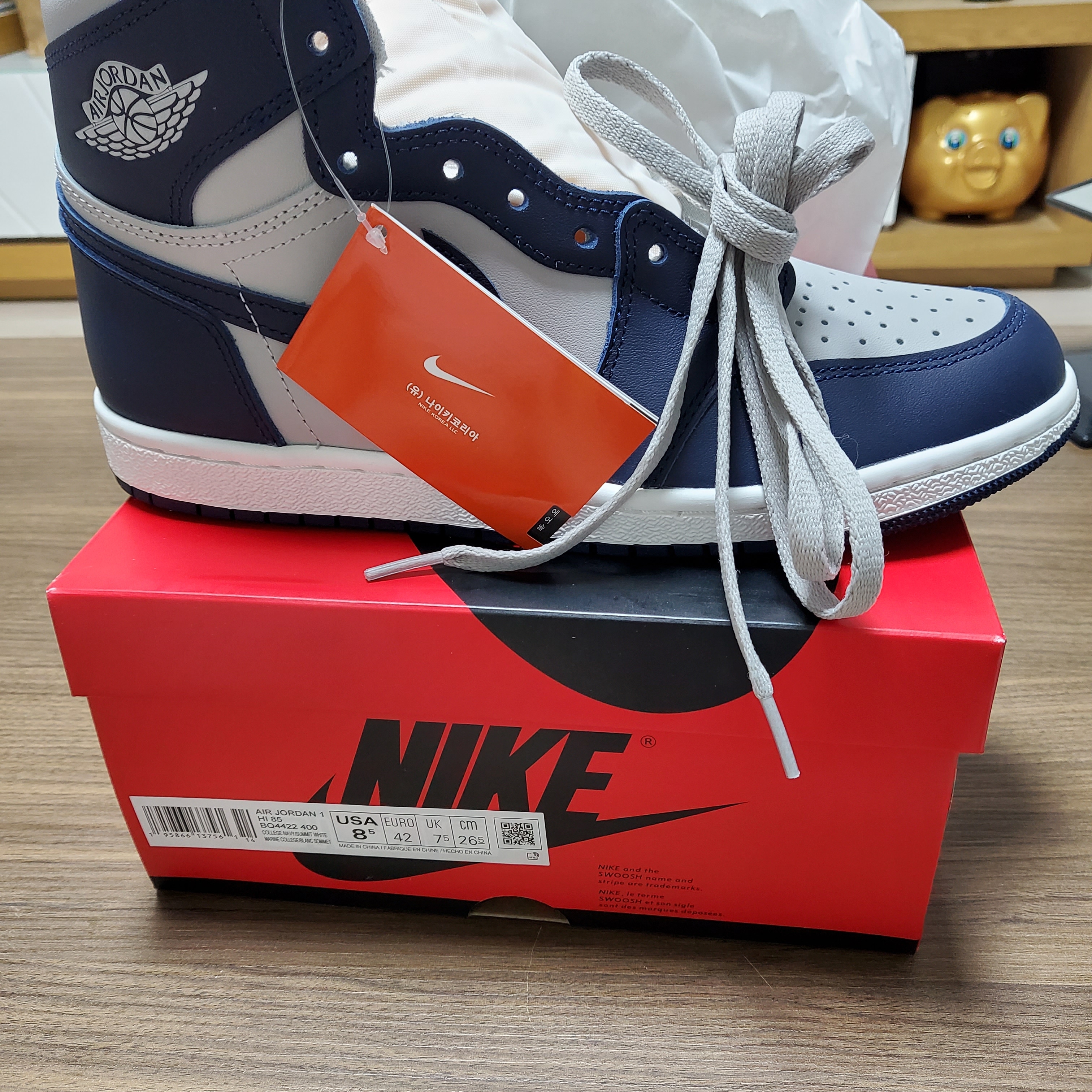Jordan 1 High 85 College Navy 착용 스타일 - 1