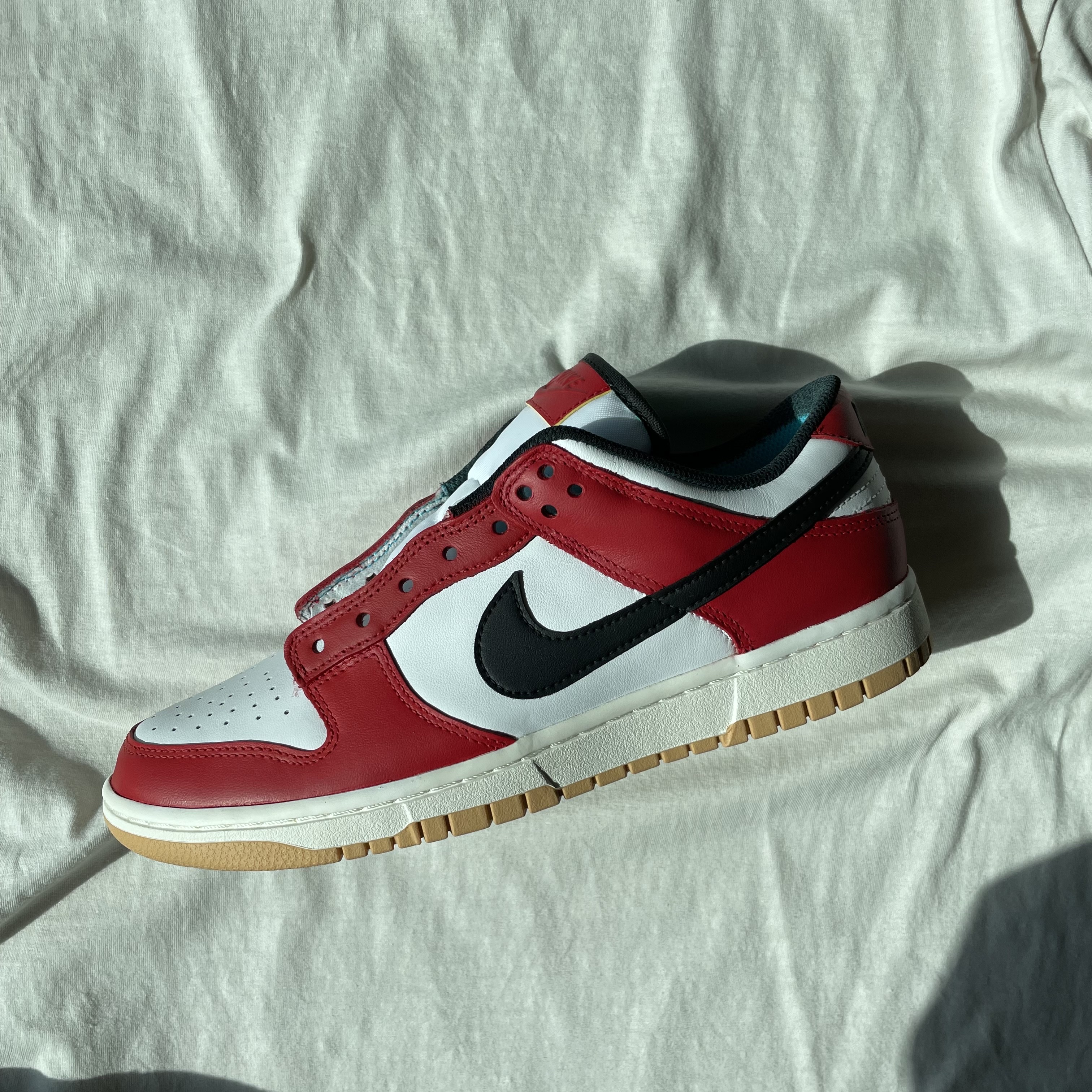 Nike Dunk Low SE Free.99 White, (GS) Nike Dunk Low SE Free.99 White 착용 스타일 - 1