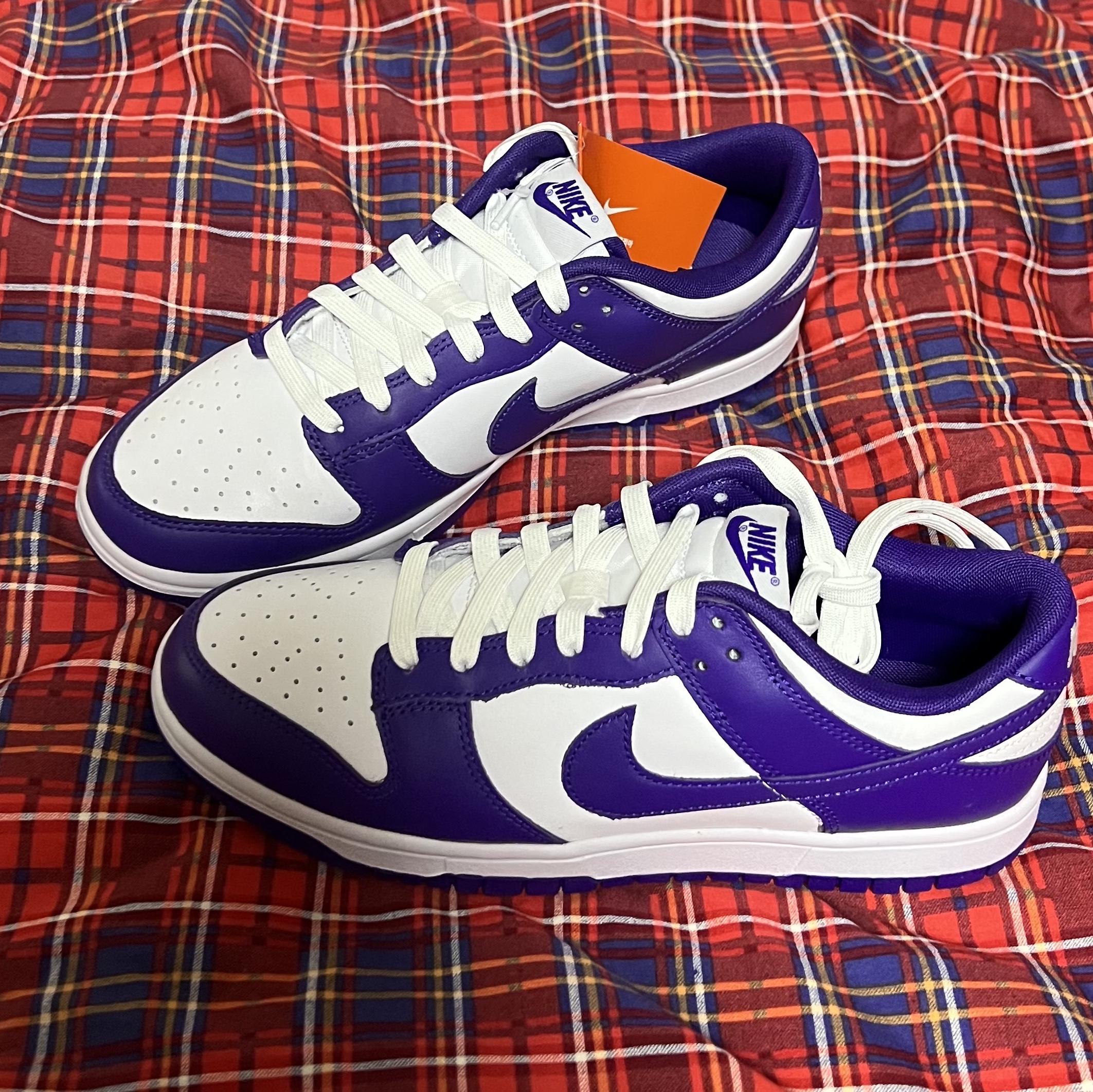 Nike Dunk Low Retro Championship Court Purple 착용 스타일