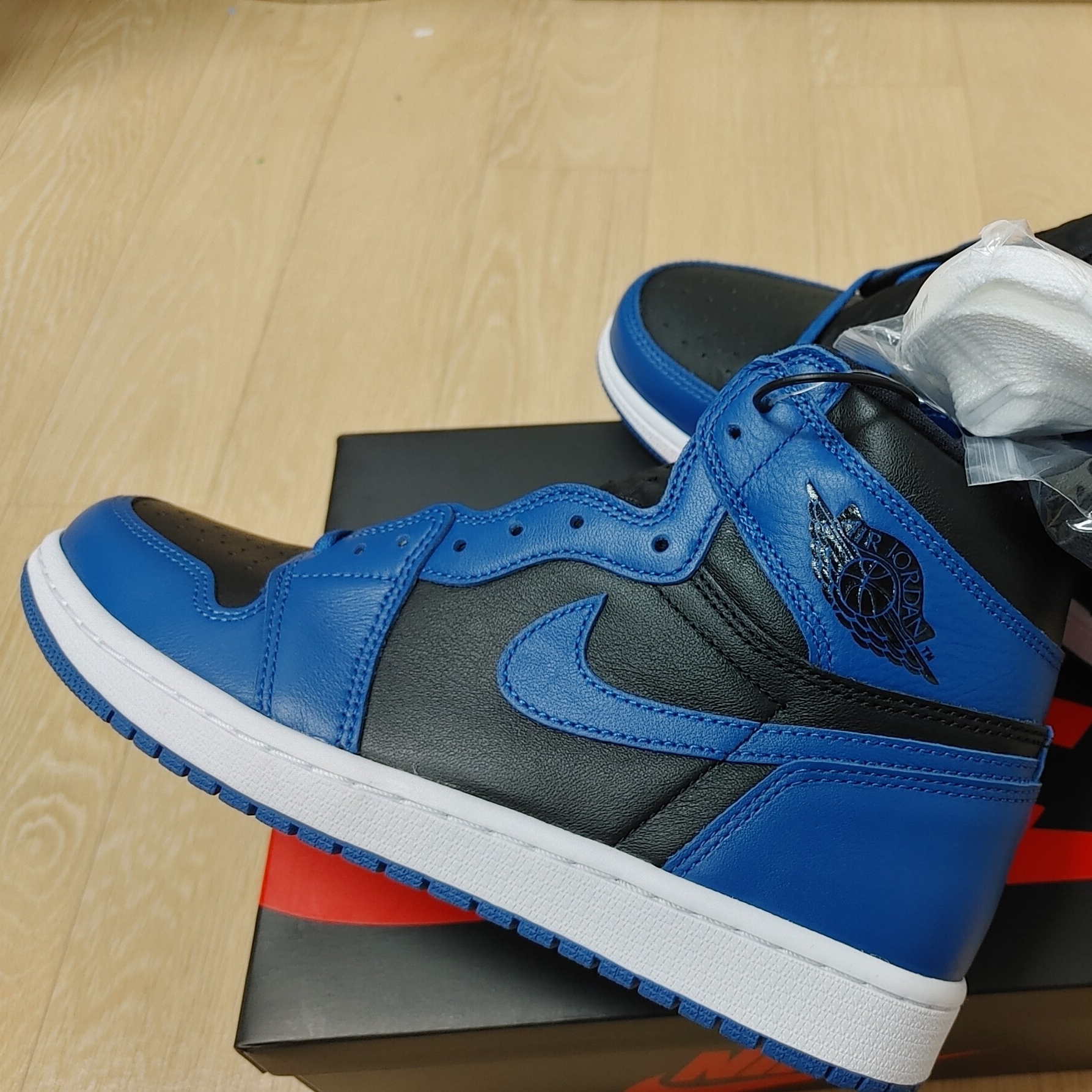 Jordan 1 Retro High OG Dark Marina Blue 착용 스타일 - 4