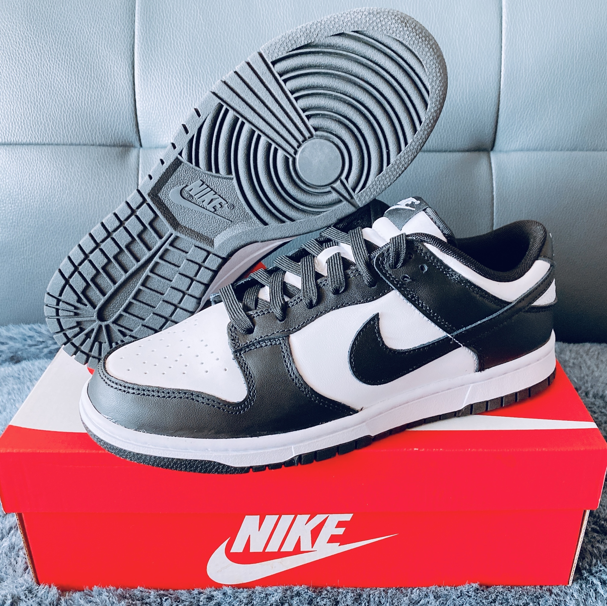 Nike Dunk Low Retro Black 착용 스타일 - 1