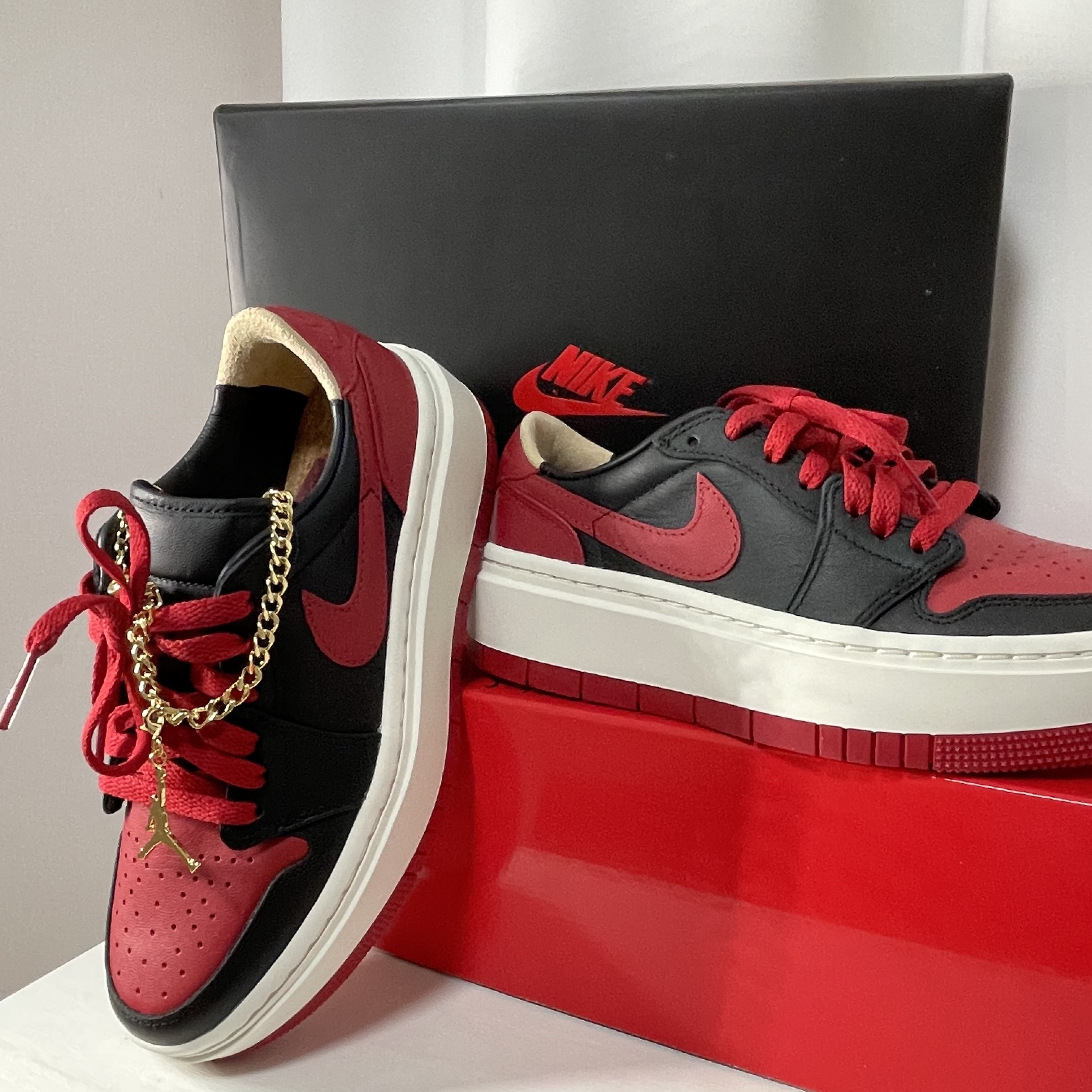 (W) Jordan 1 Elevate Low SE Bred 착용 스타일 - 2