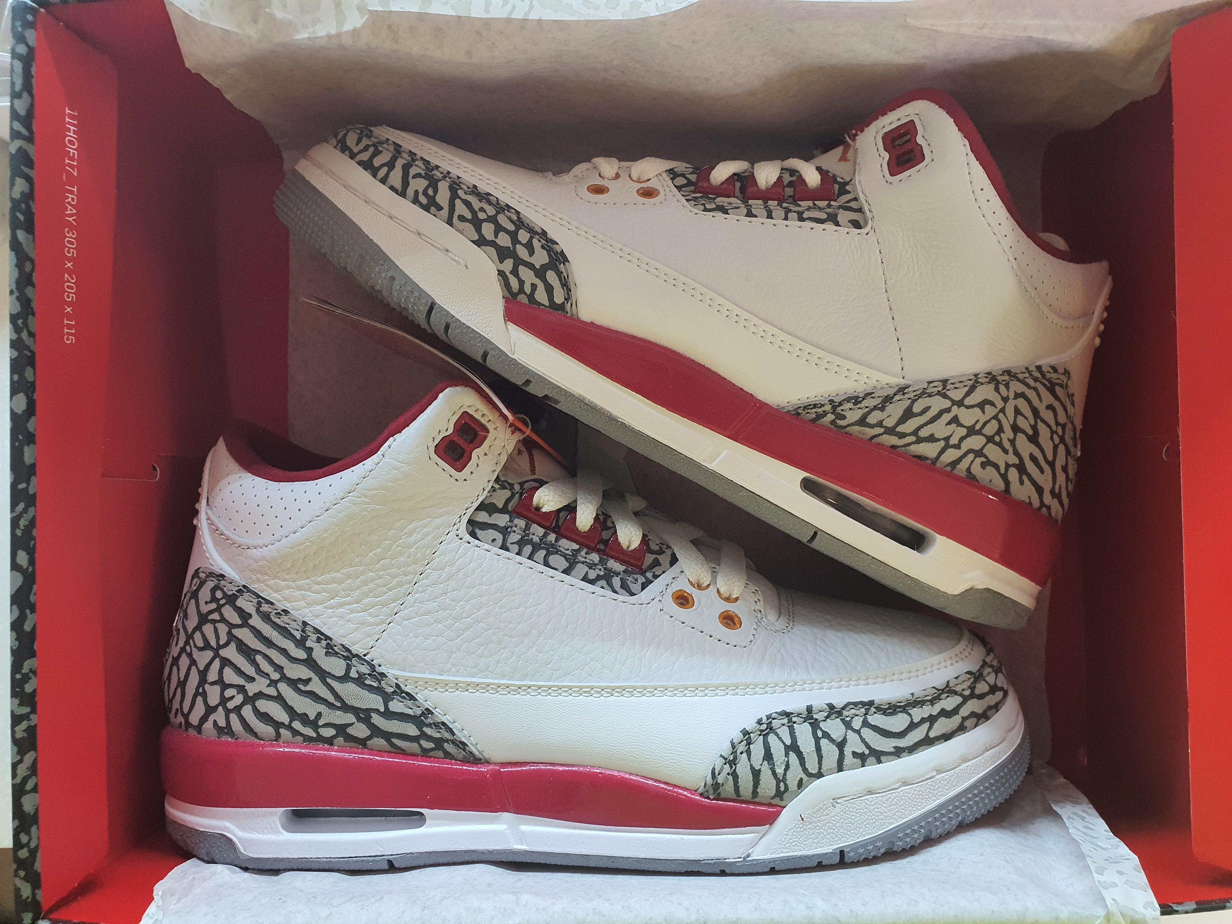 (GS) Jordan 3 Retro Cardinal Red, Jordan 3 Retro Cardinal Red 착용 스타일