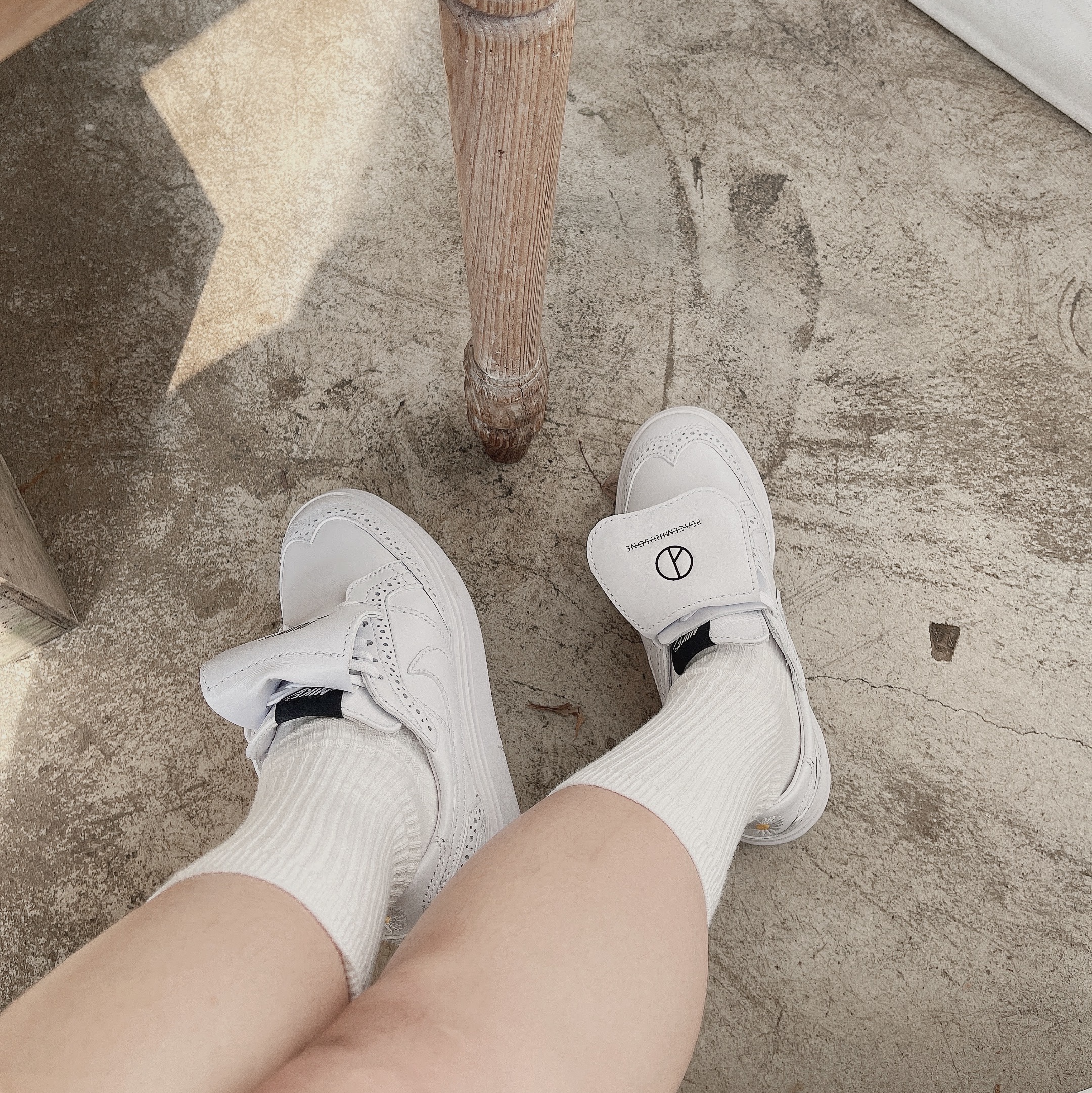 Nike x Peaceminusone Kwondo1 White 착용 스타일 - 3