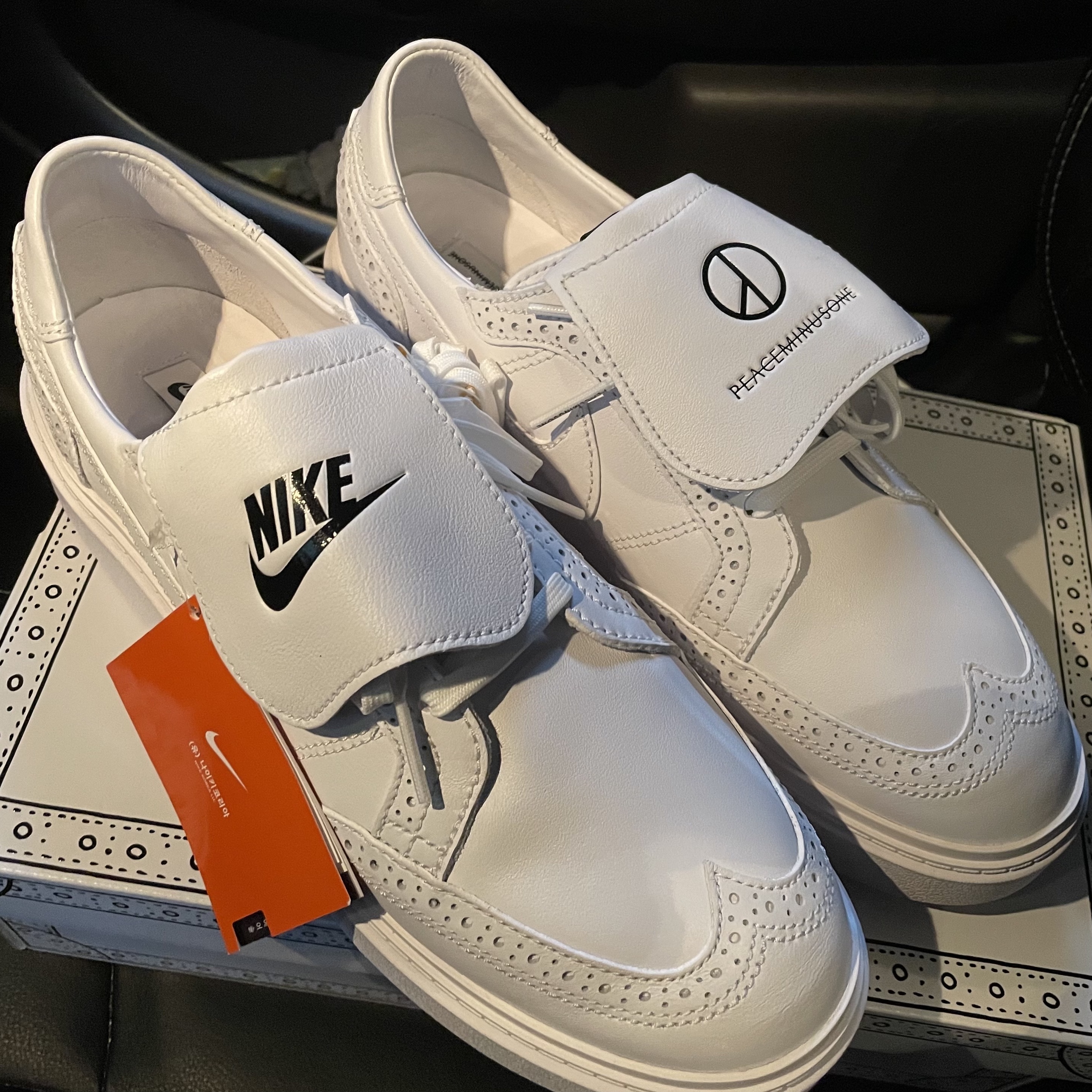 Nike x Peaceminusone Kwondo1 White 착용 스타일 - 1