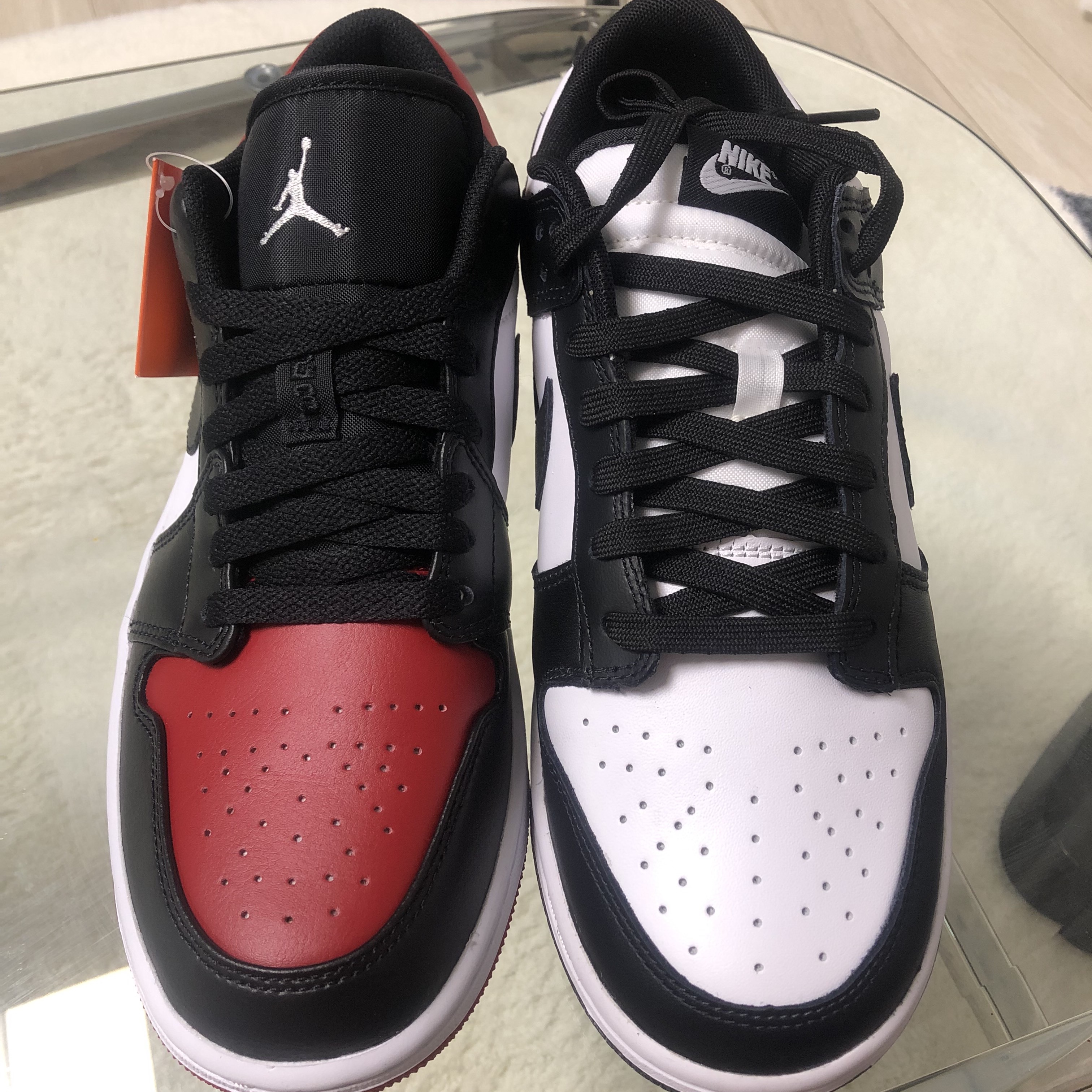 Jordan 1 Low Bred Toe 착용 스타일 - 2