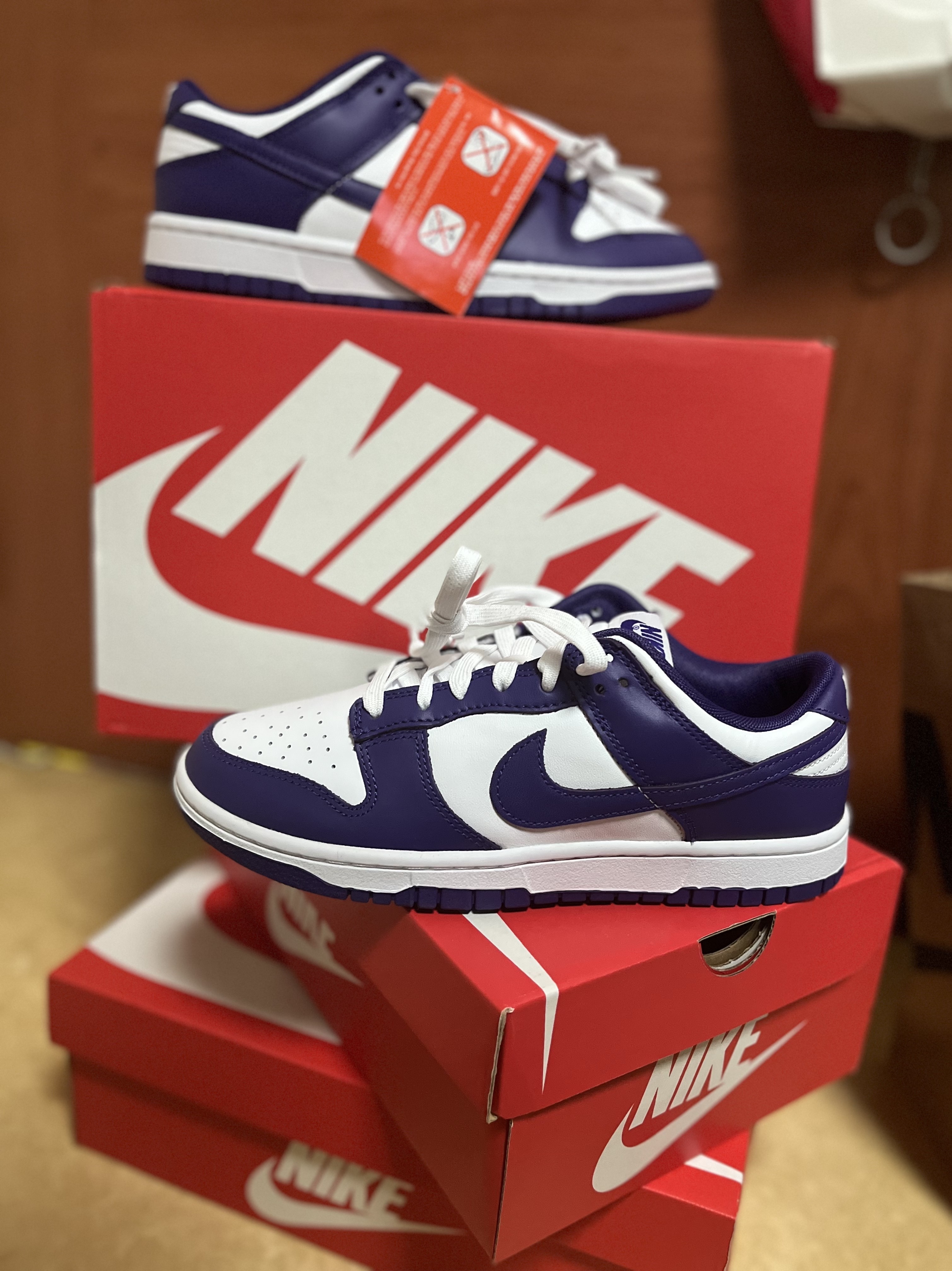 Nike Dunk Low Retro Championship Court Purple 착용 스타일