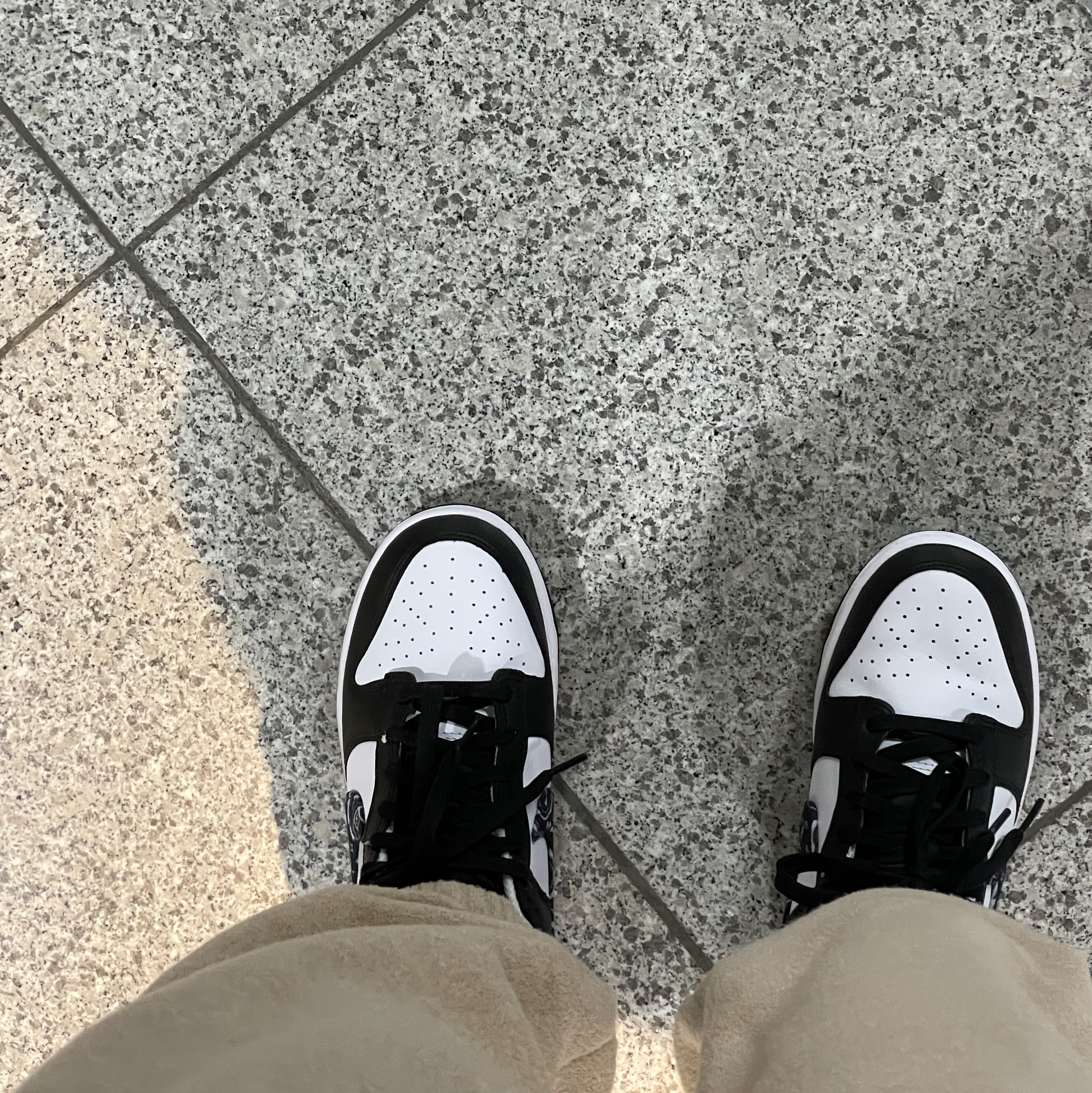 (W) Nike Dunk Low Essential Black Paisley 착용 스타일