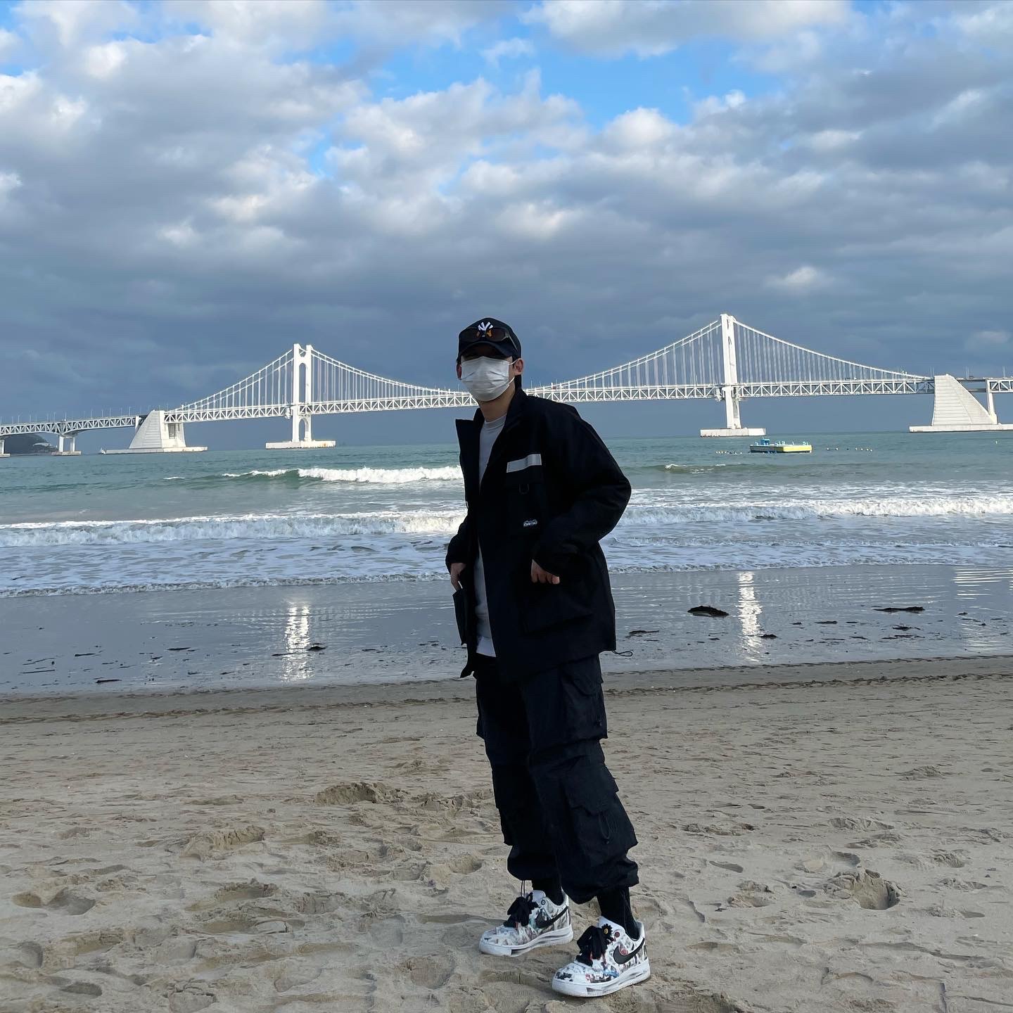 Nike x Peaceminusone Air Force 1 Low Para-Noise 2.0 착용 스타일 - 4