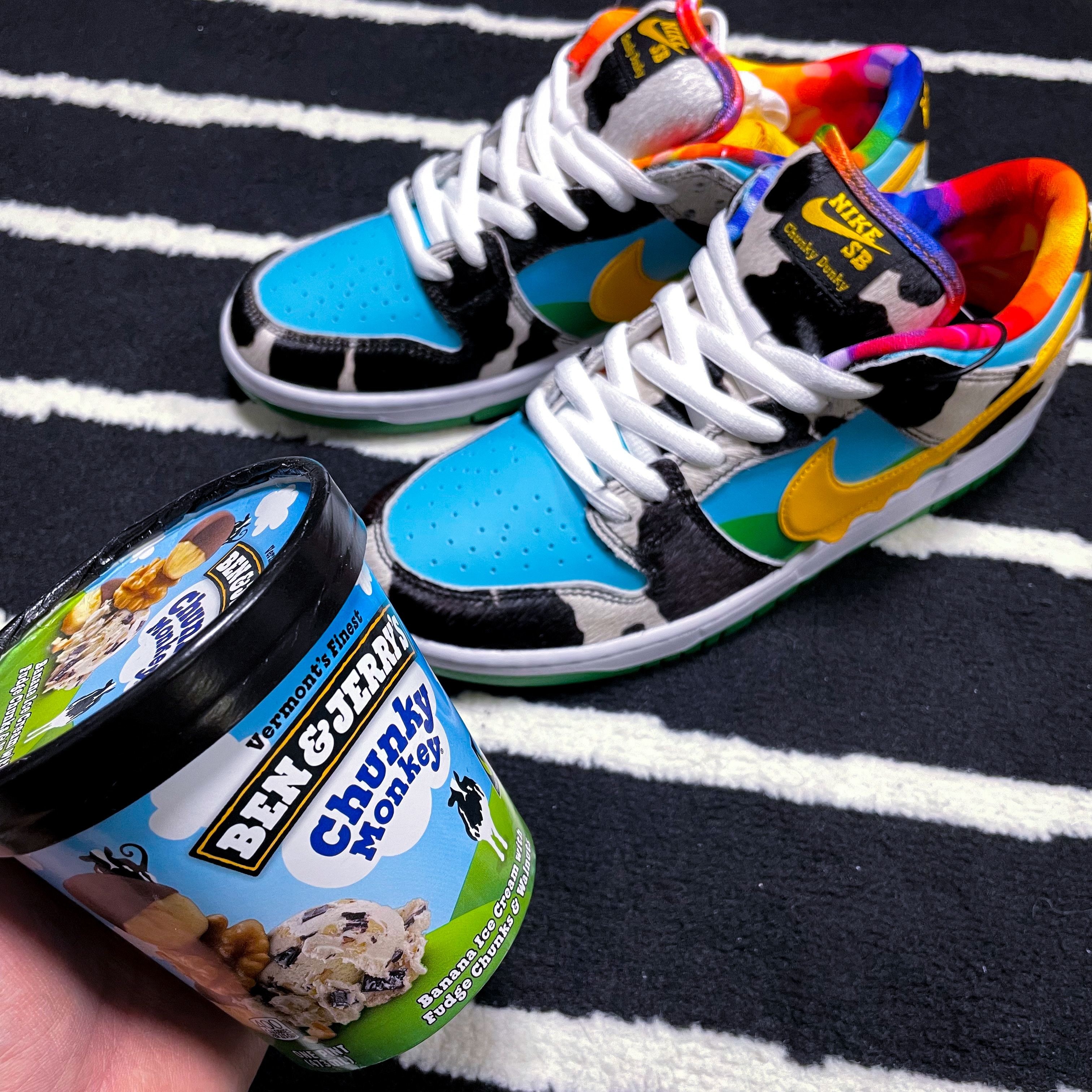Nike x Ben & Jerry's SB Dunk Low Chunky Dunky, Nike x Ben & Jerry's SB Dunk Low Chunky Dunky (Special Box) 착용 스타일 - 1